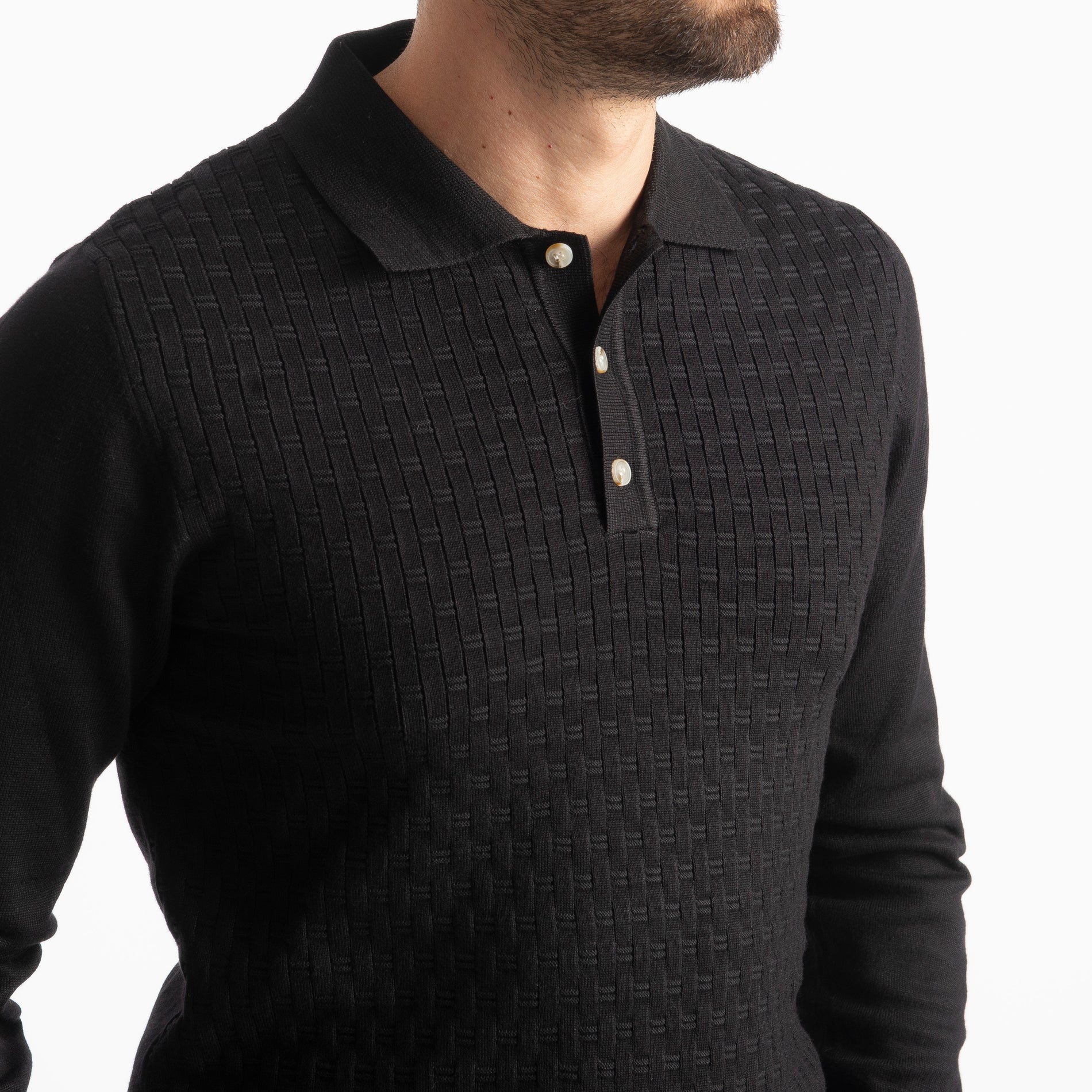 Polo in Maglia M947 Nero