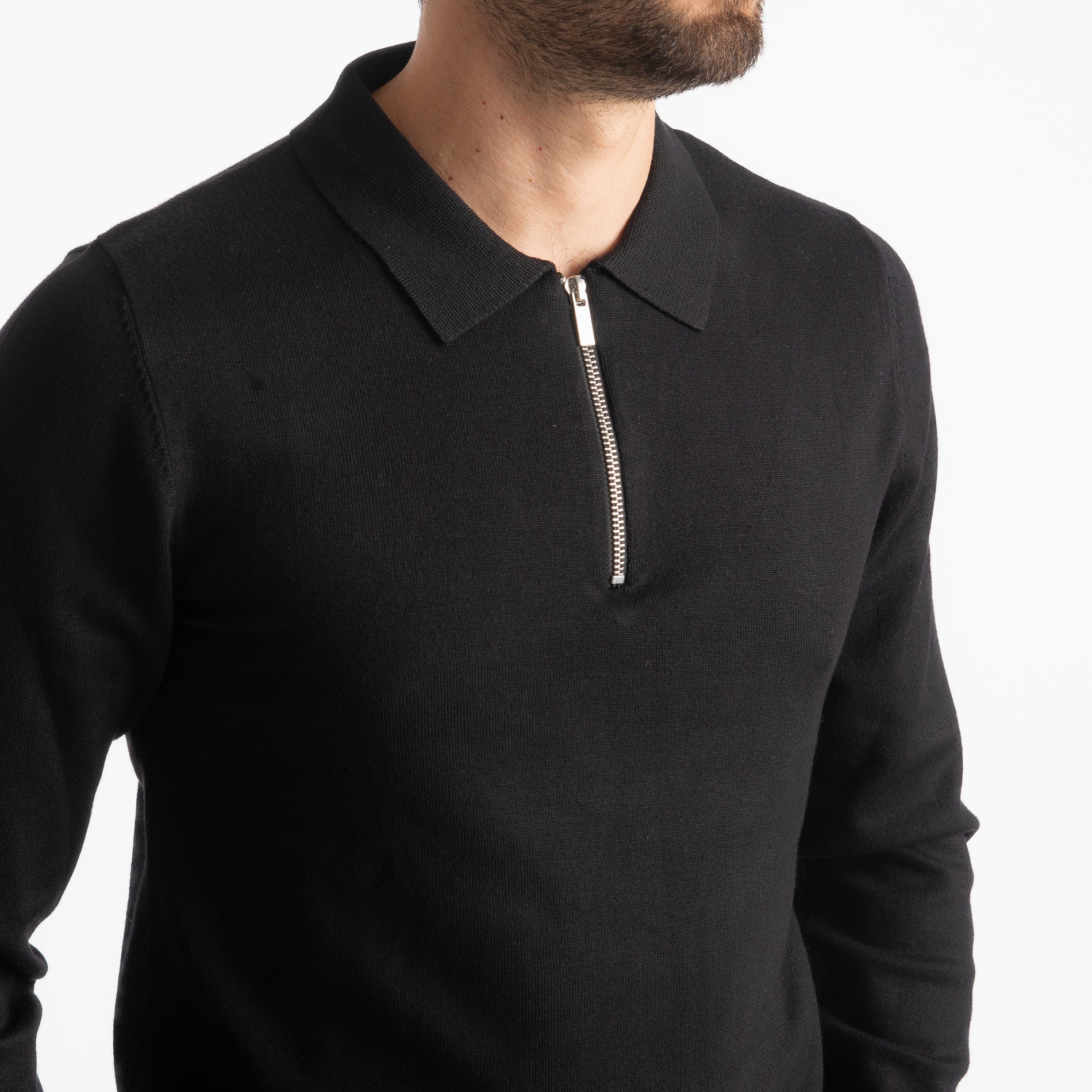 Polo in Maglia M938 Nero