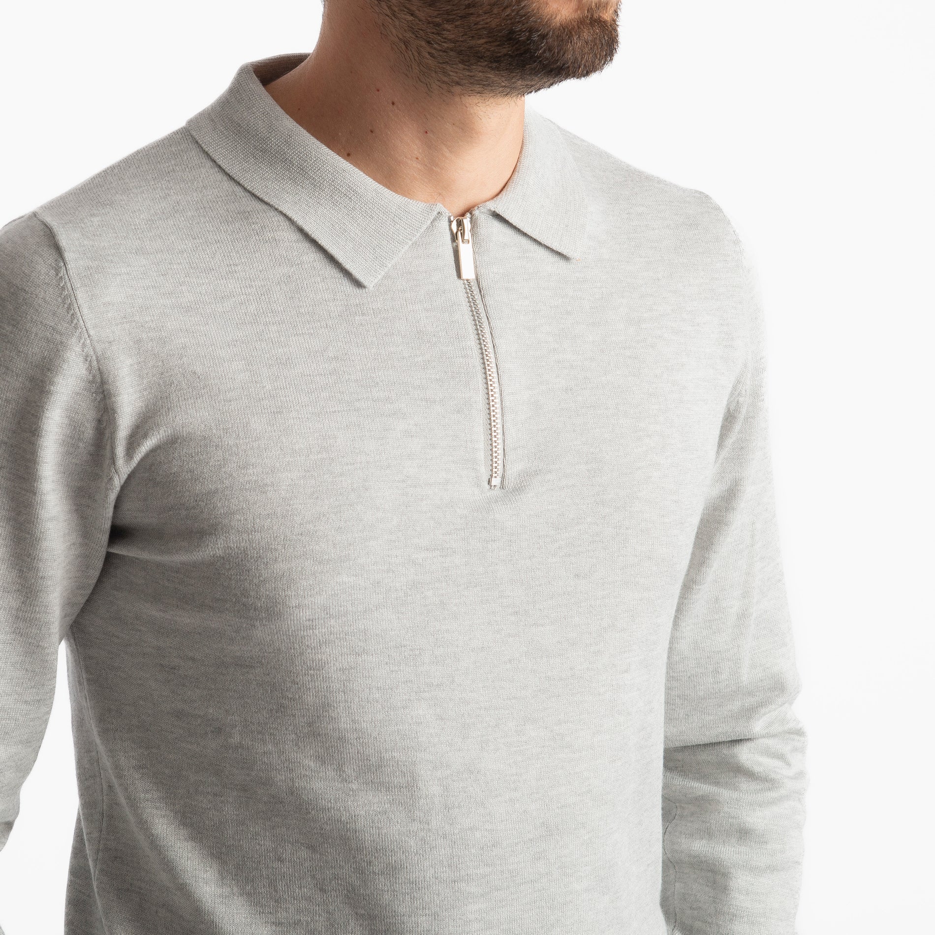 Polo in Maglia M938 Grigio
