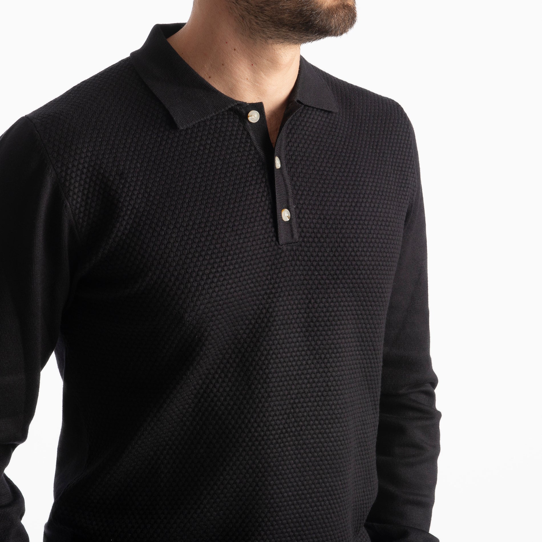 Polo in Maglia M933 Nero