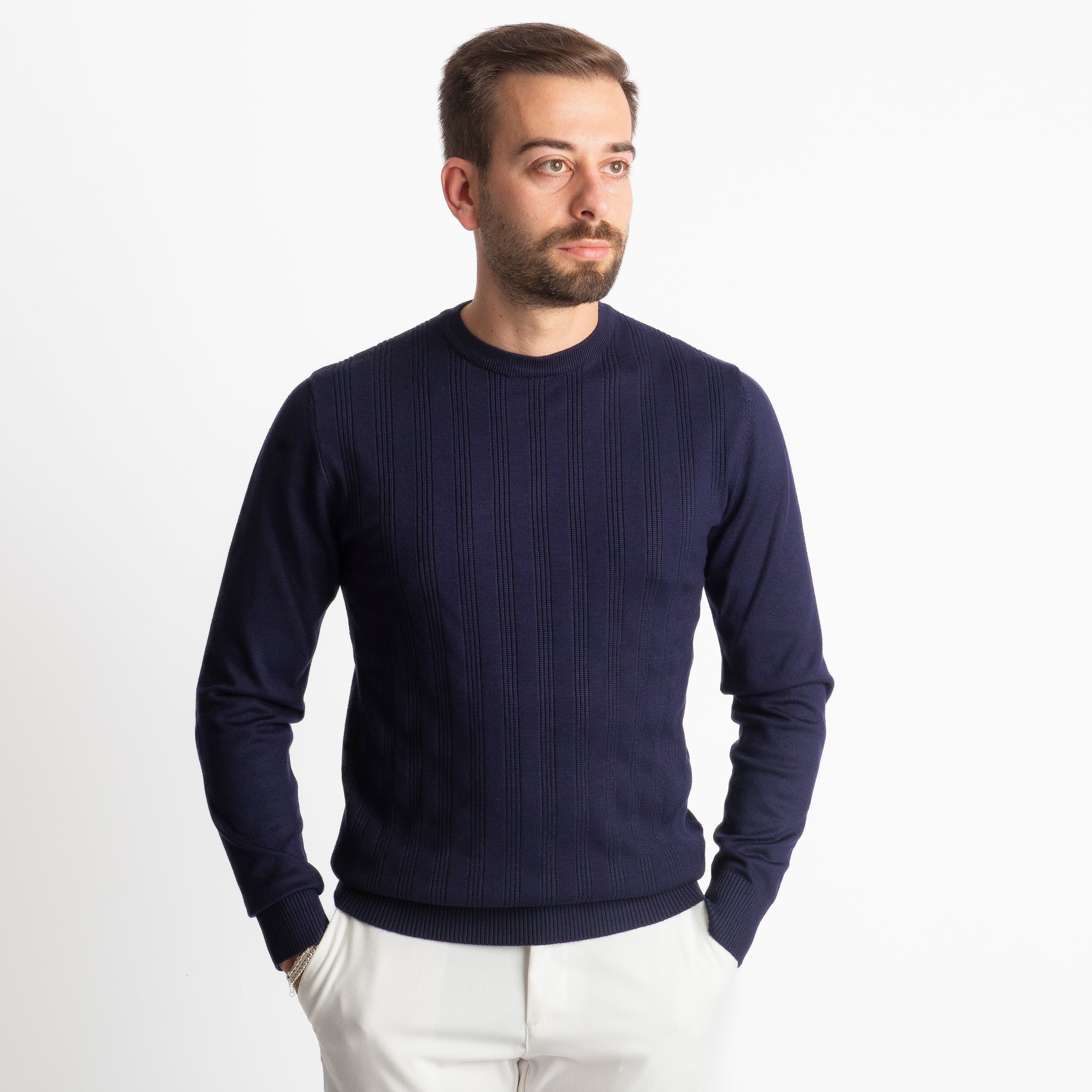 Maglioncino in Maglia M944 Blu Navy