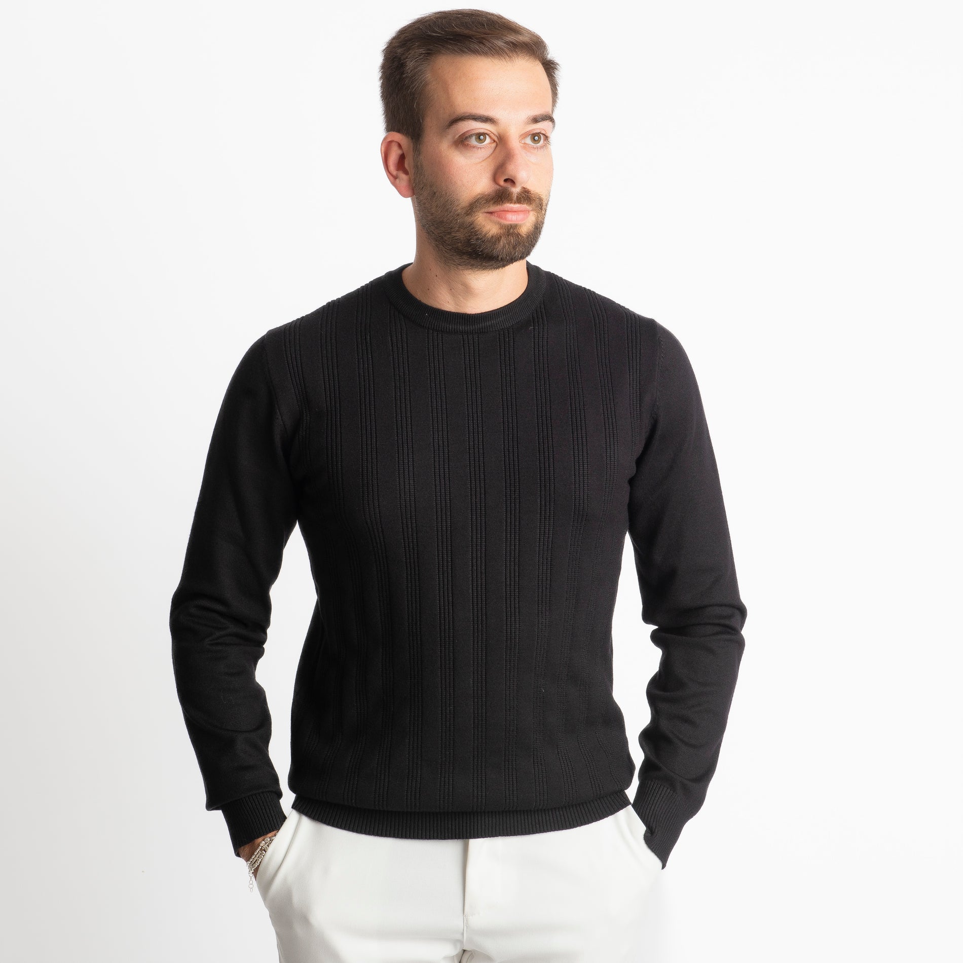 Maglioncino in Maglia M944 Nero