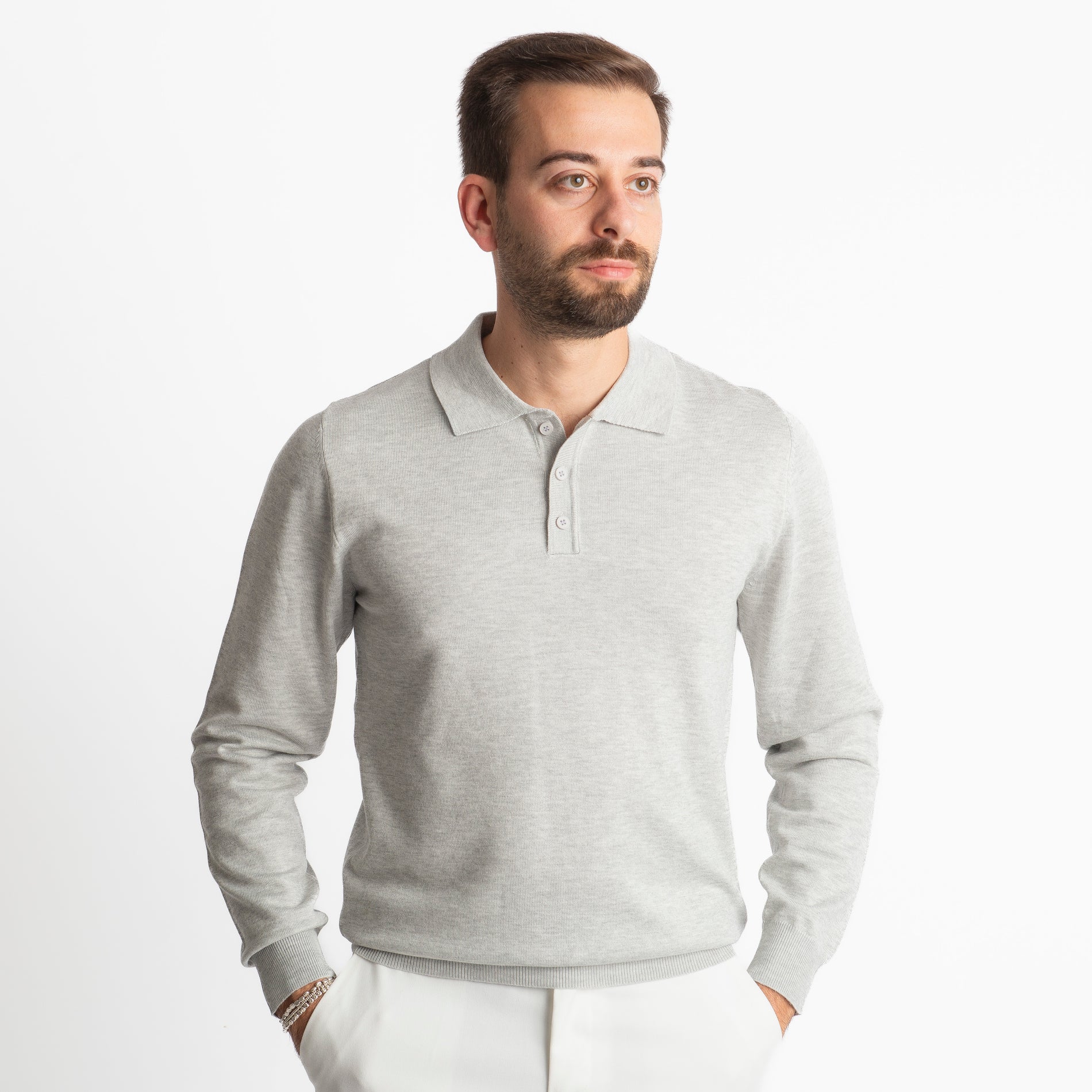 Polo in Maglia MP888 Grigio
