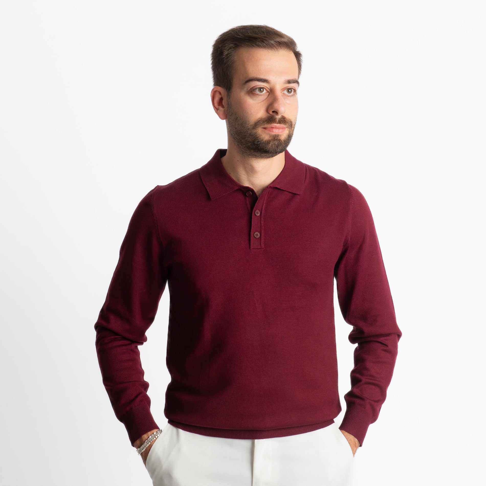 Polo in Maglia MP888 Bordeaux