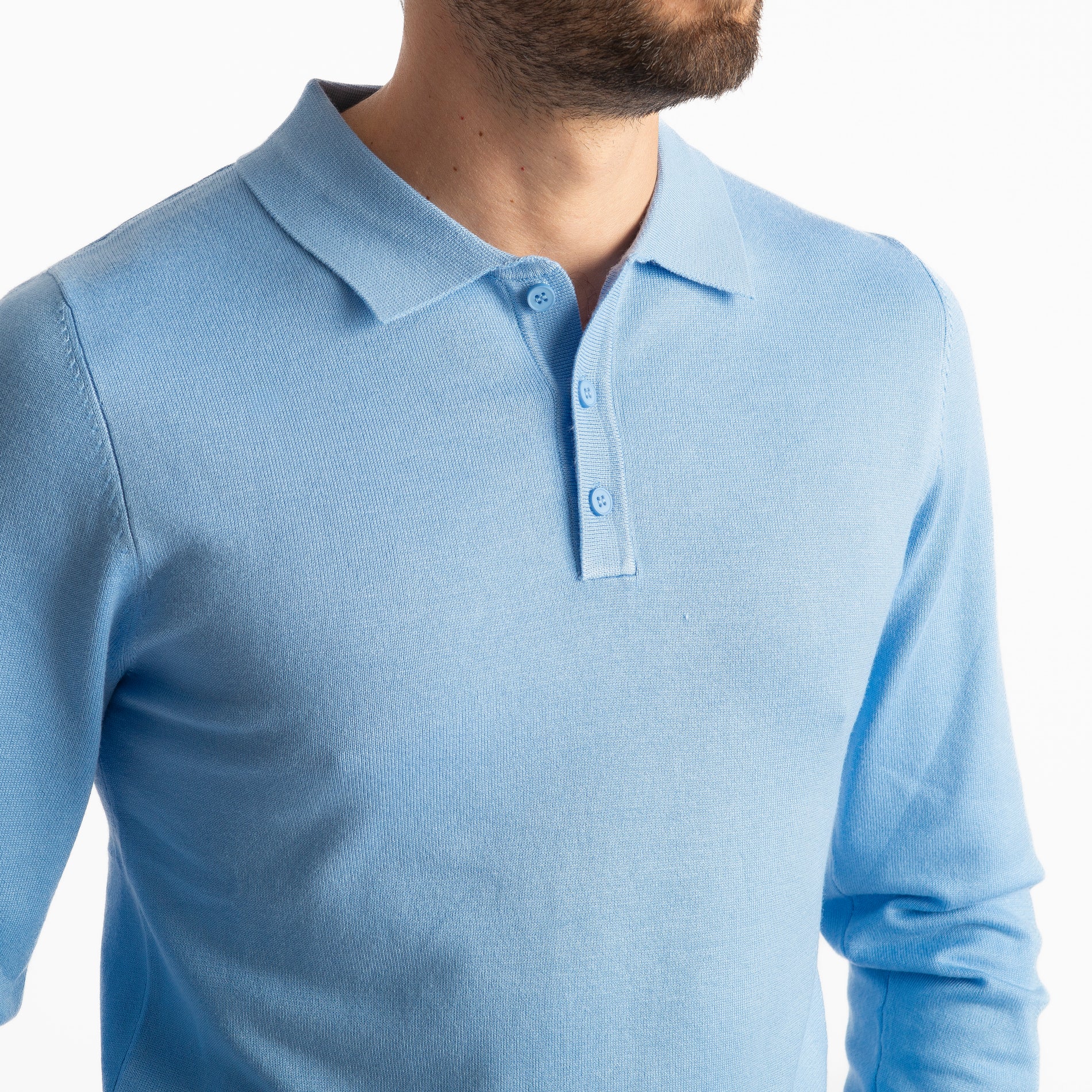 Polo in Maglia MP888 Celeste