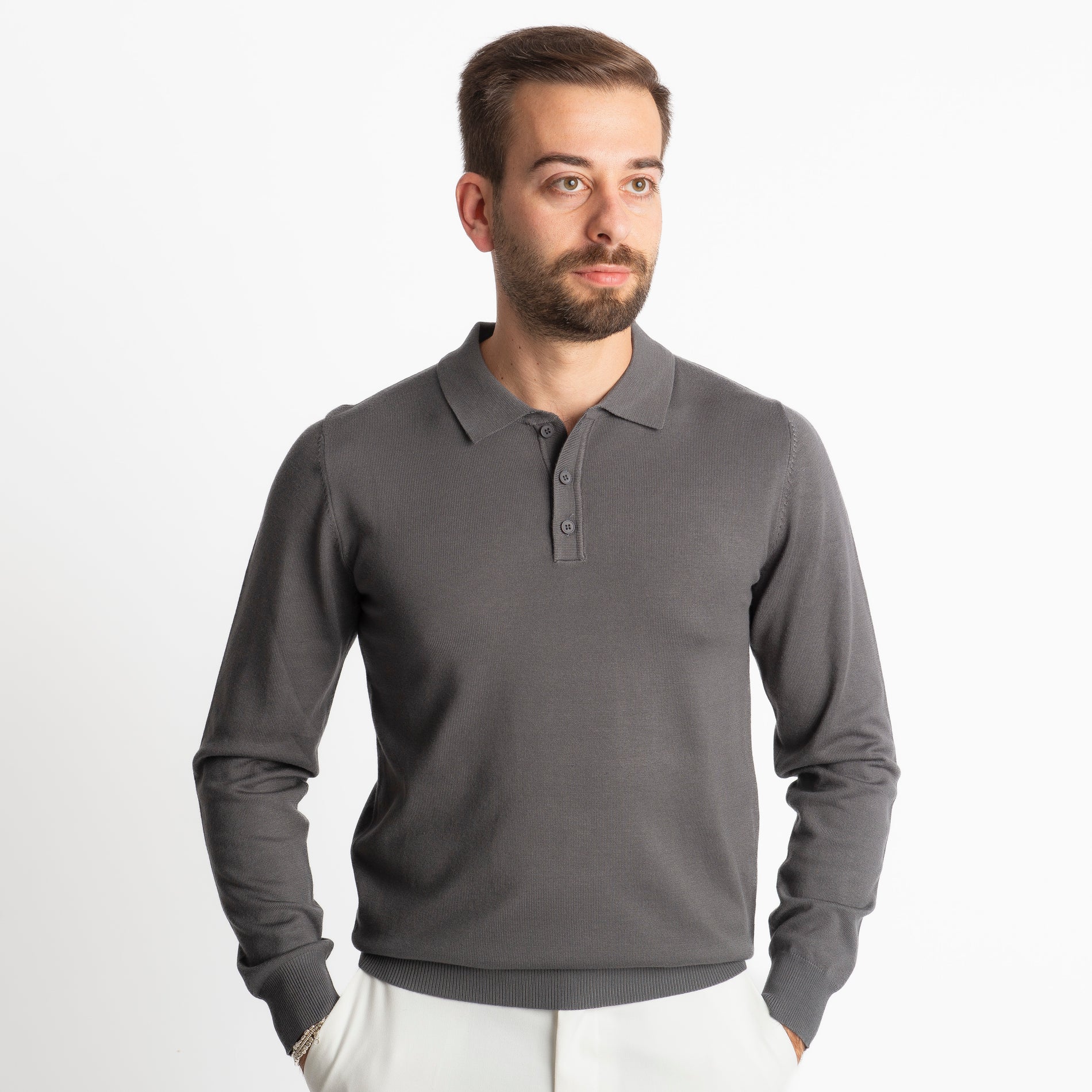 Polo in Maglia MP888 Piombo