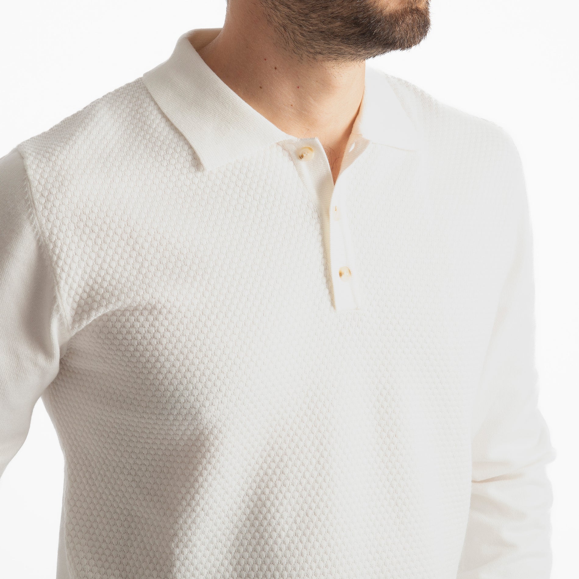 Polo in Maglia M933 Bianco