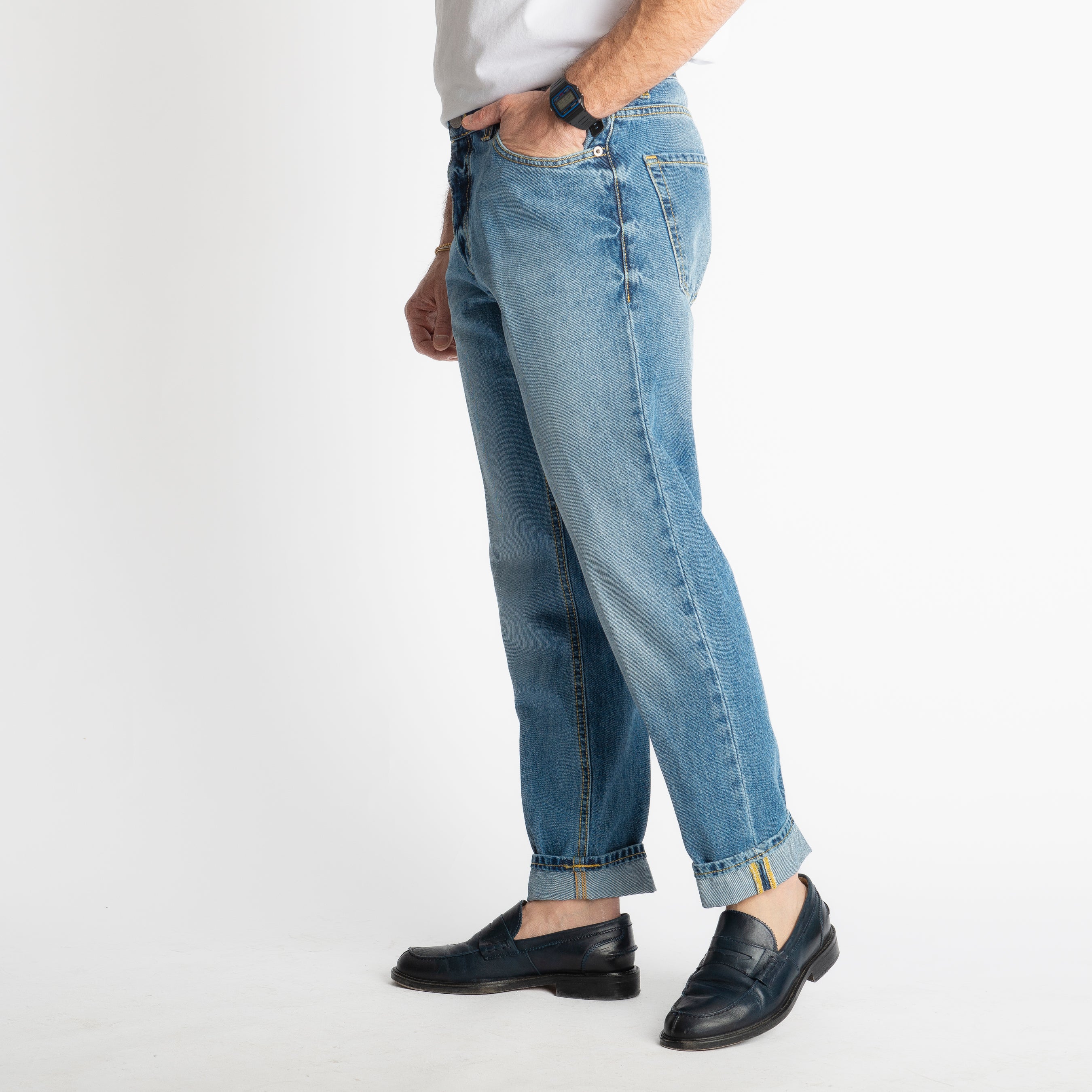 Jeans Straight Fit S130 - Cotone Mercerizzato