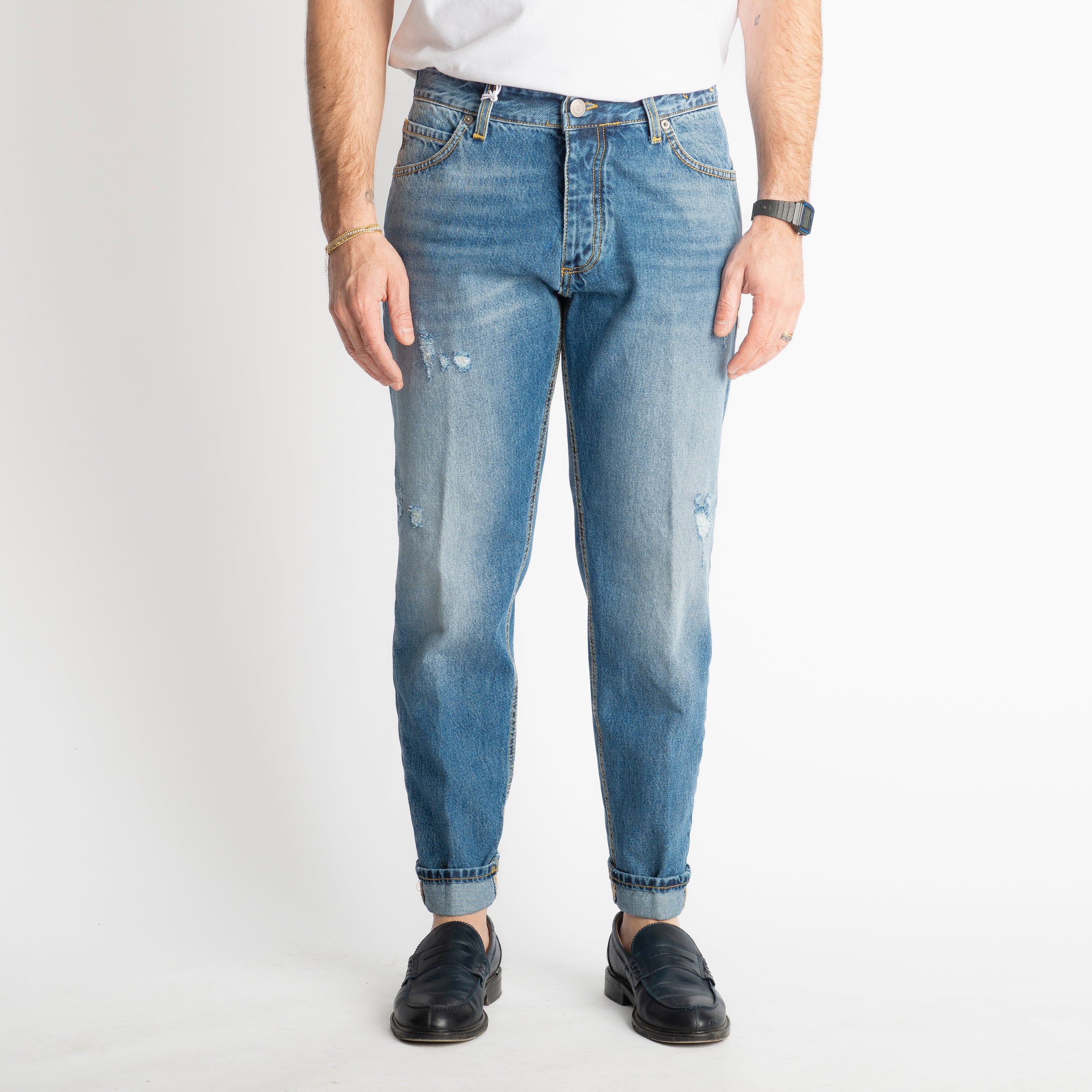Jeans Straight Fit S186 - Cotone Mercerizzato