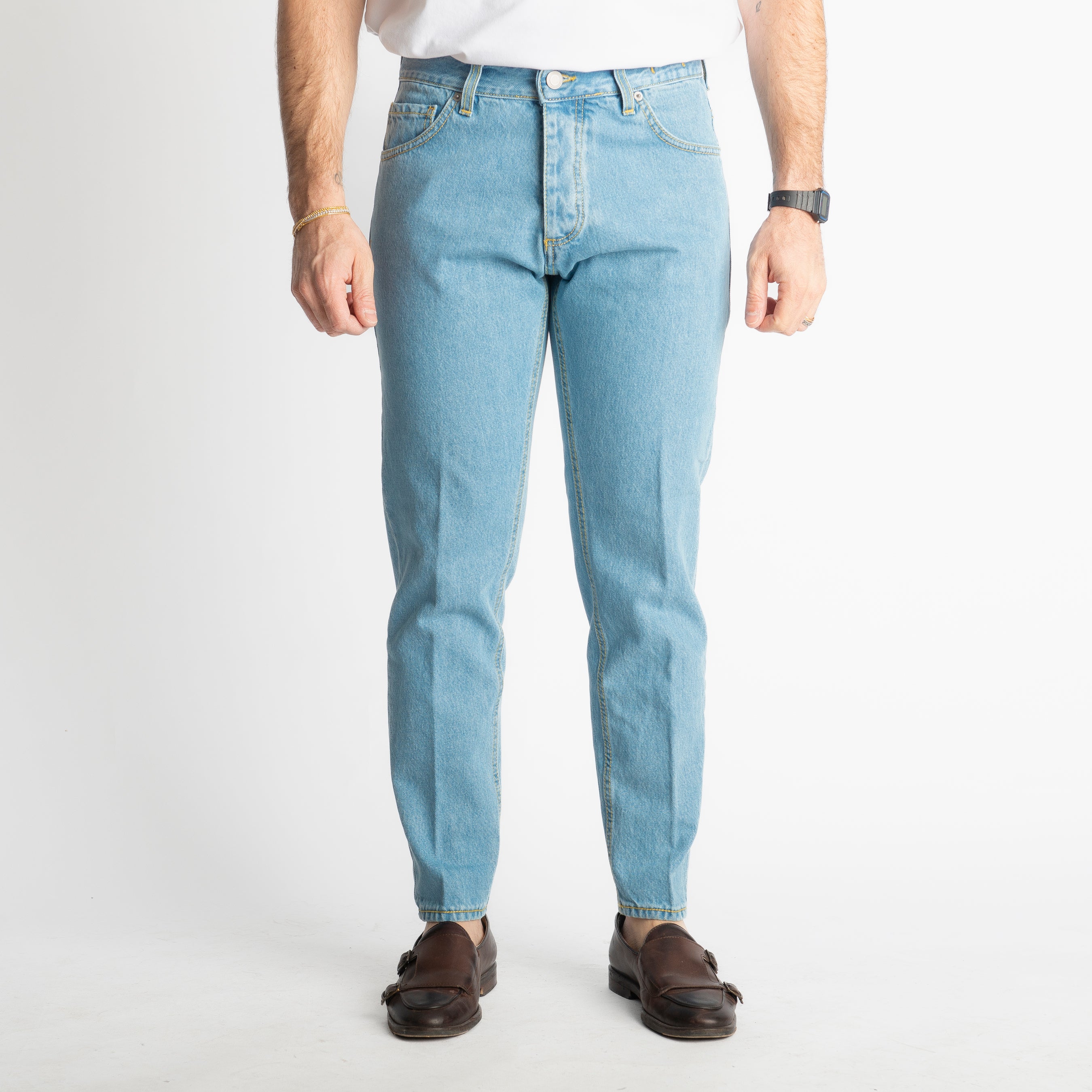 Jeans Slim Fit – Cotone Mercerizzato Sky Wash
