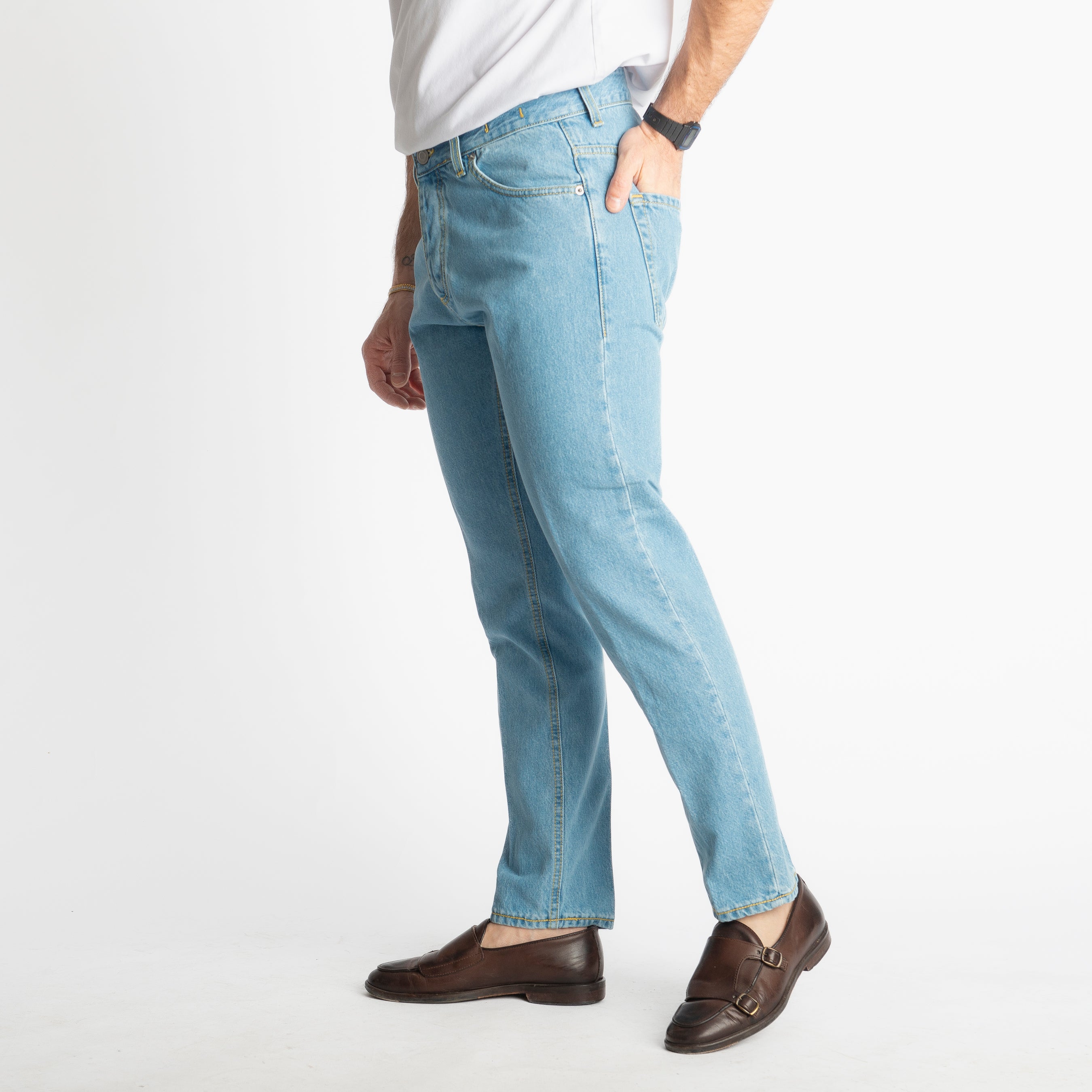 Jeans Slim Fit – Cotone Mercerizzato Sky Wash