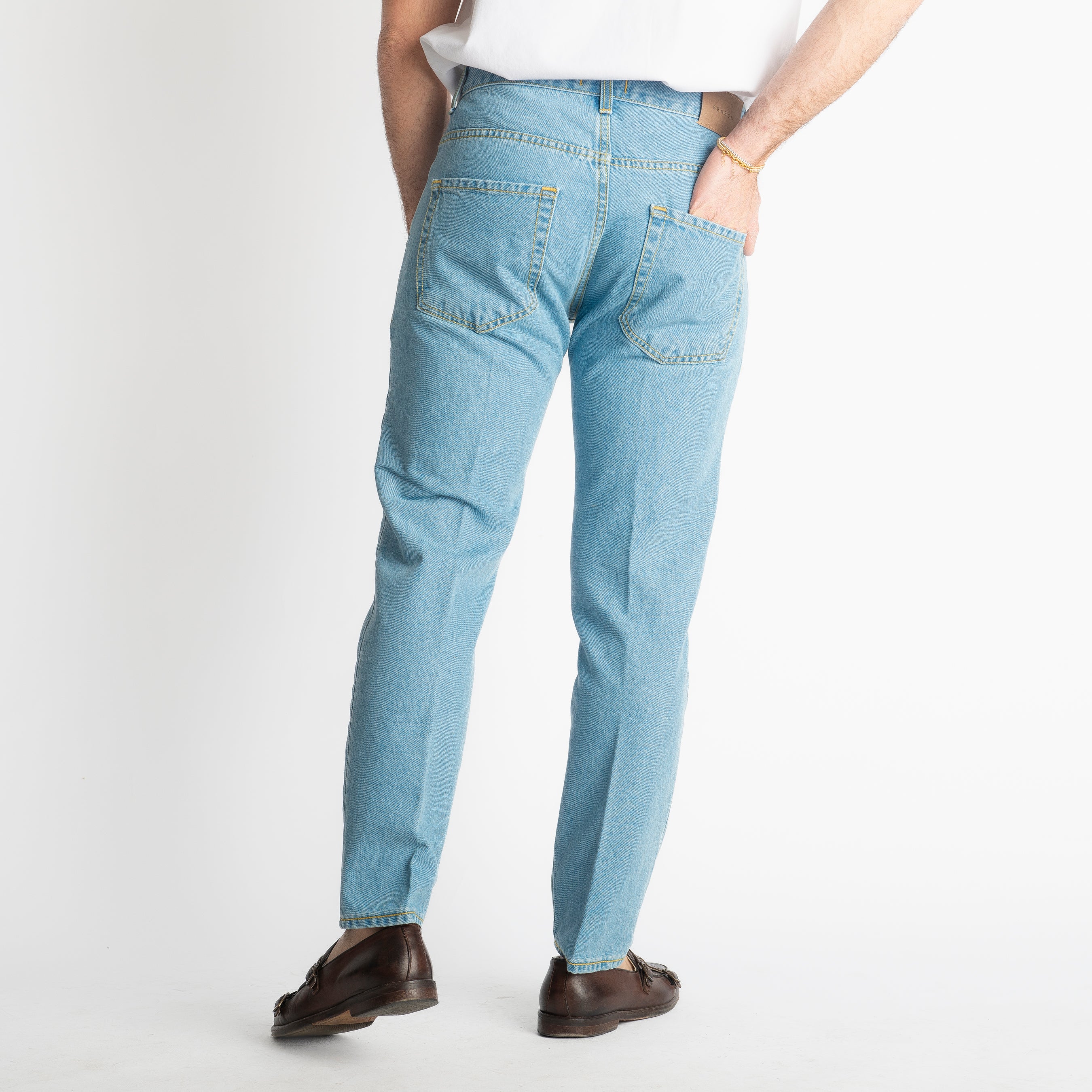 Jeans Slim Fit – Cotone Mercerizzato Sky Wash