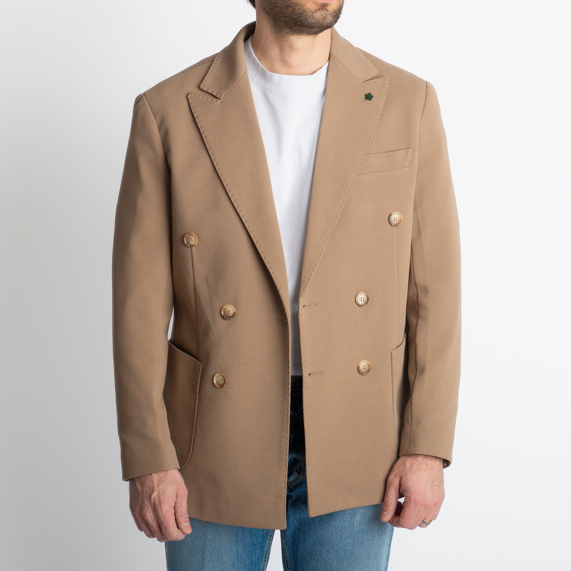 Giacca Brando Doppiopetto Beige