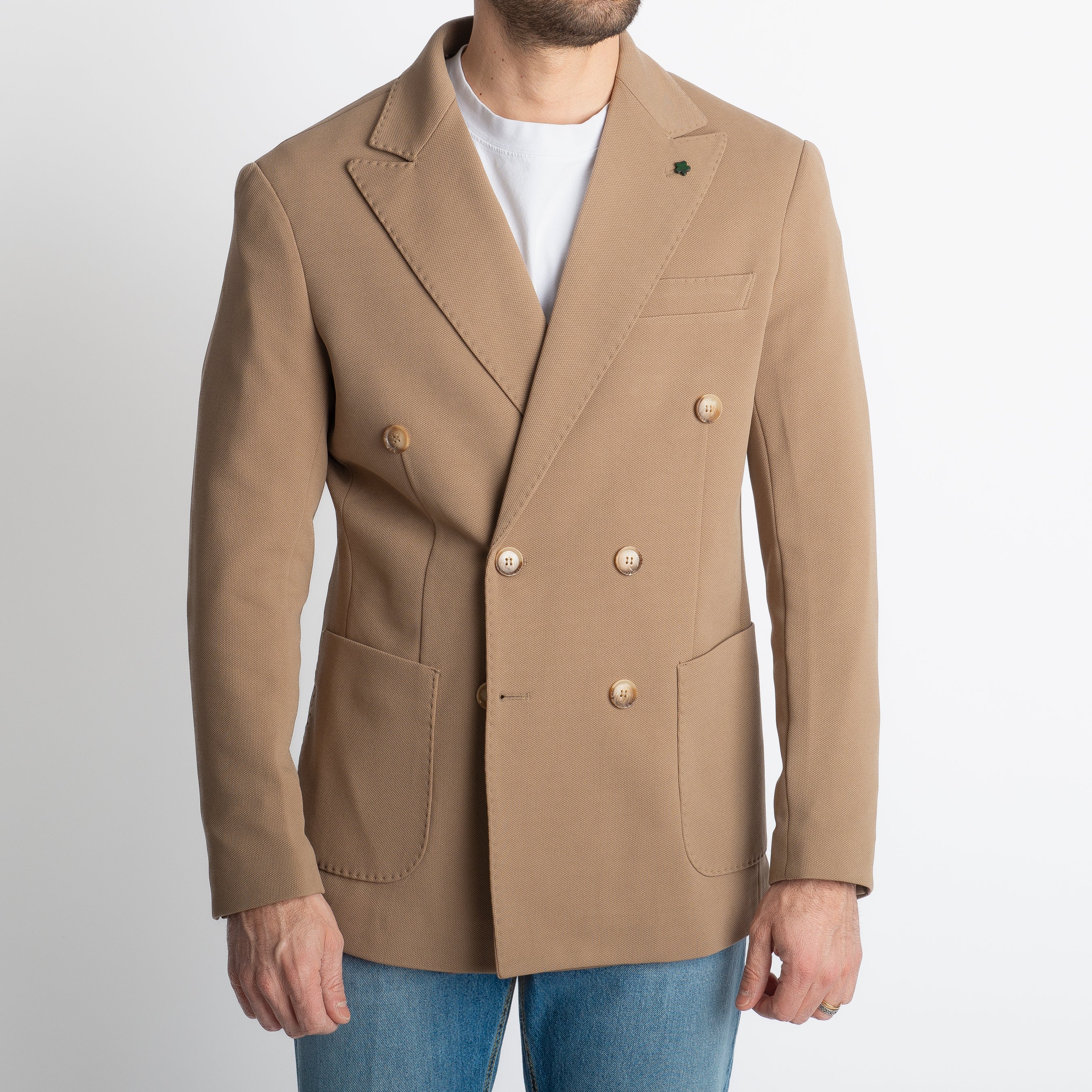 Giacca Brando Doppiopetto Beige