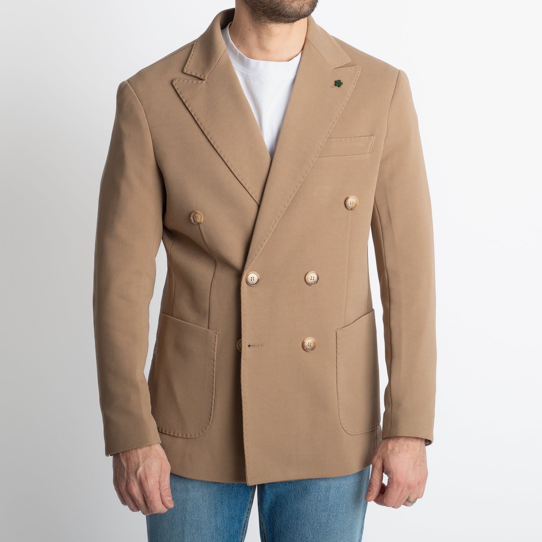 Giacca Brando Doppiopetto Beige