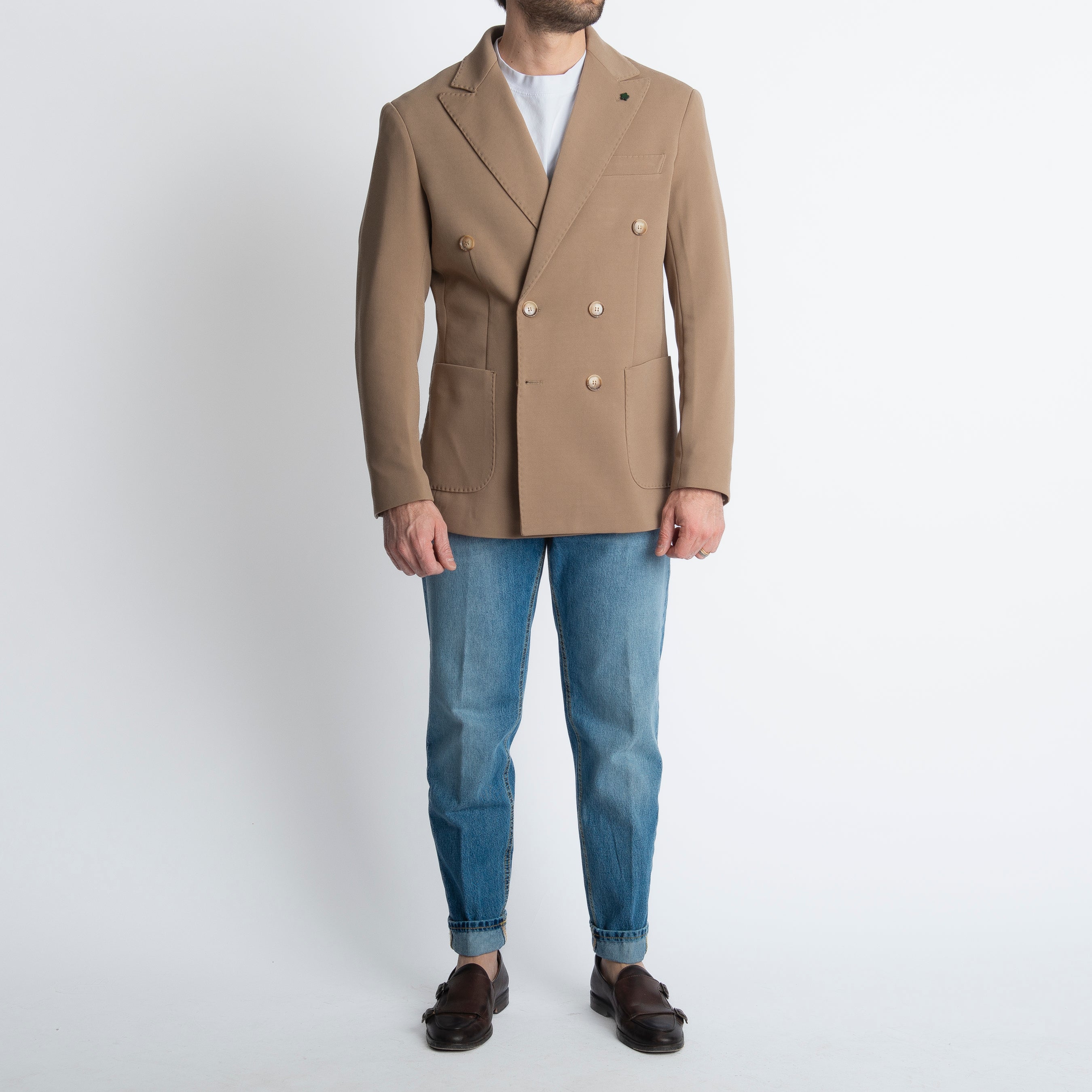 Giacca Brando Doppiopetto Beige