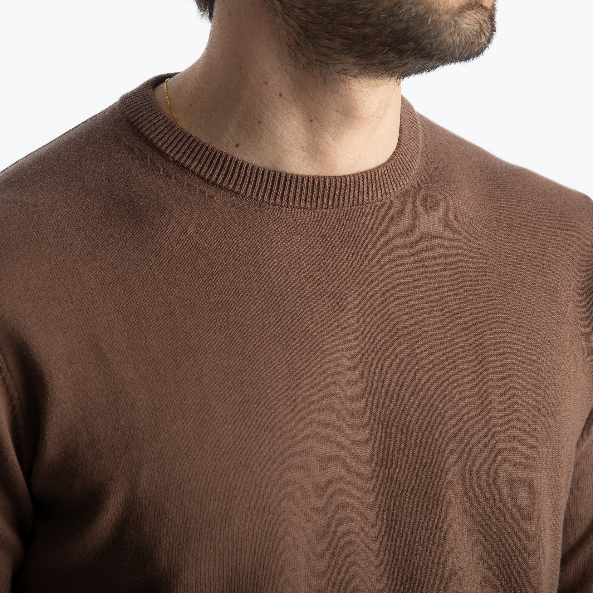 Maglioncino Girocollo In Filo Luxury Moro