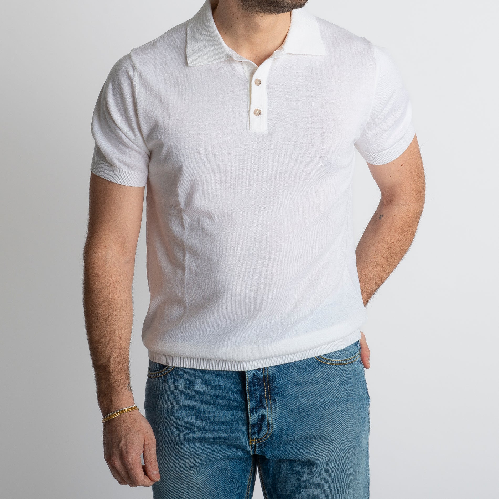 Polo Rimini Mezza Manica Bianco