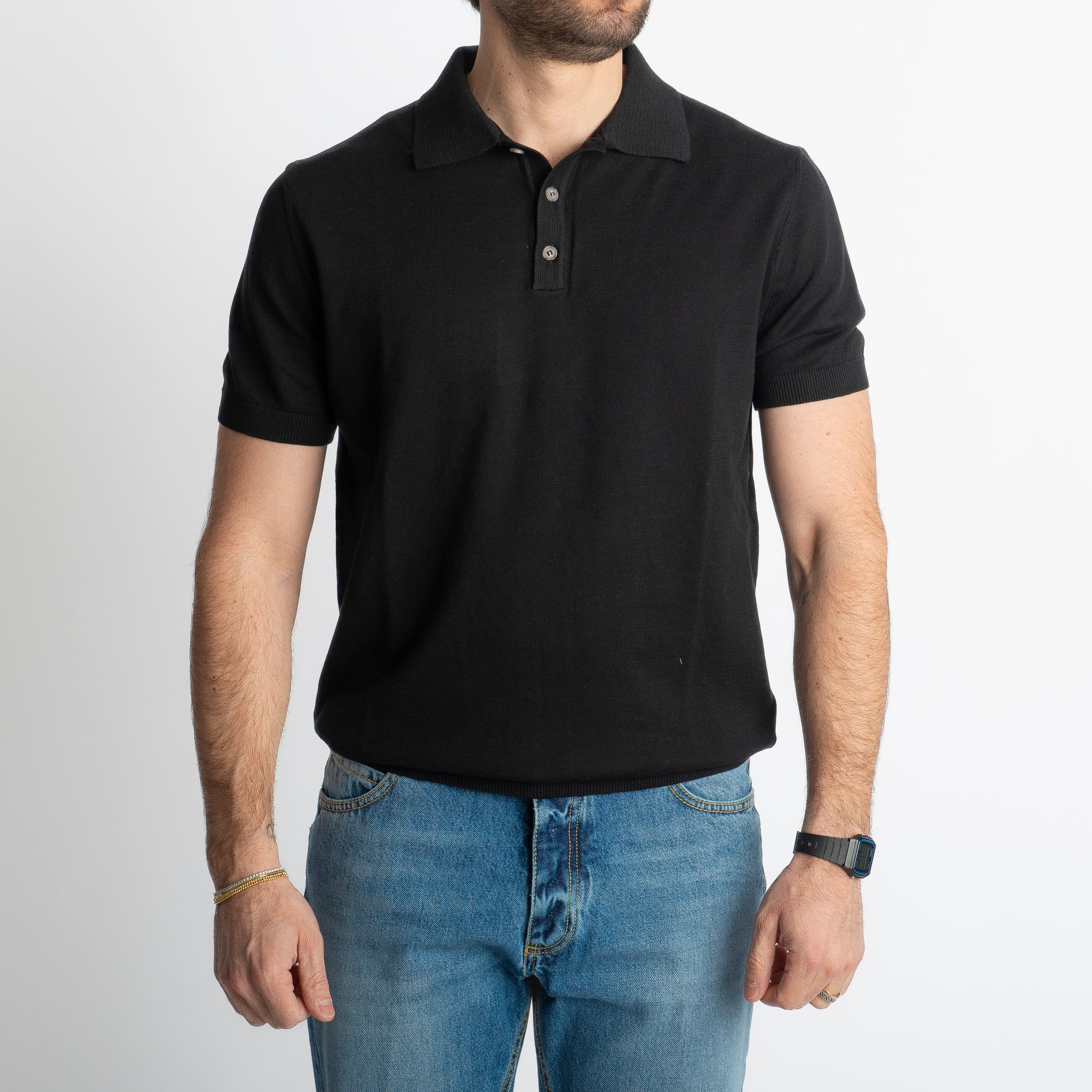 Polo Rimini Mezza Manica Nero