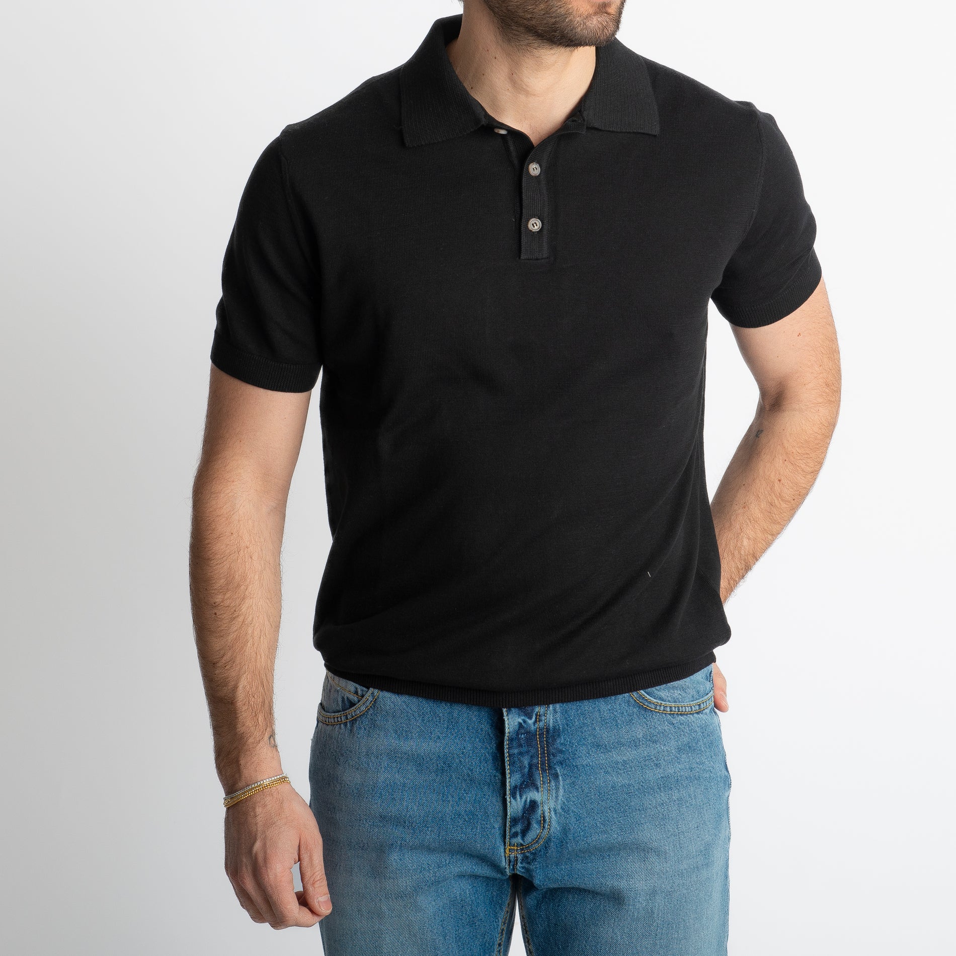 Polo Rimini Mezza Manica Nero