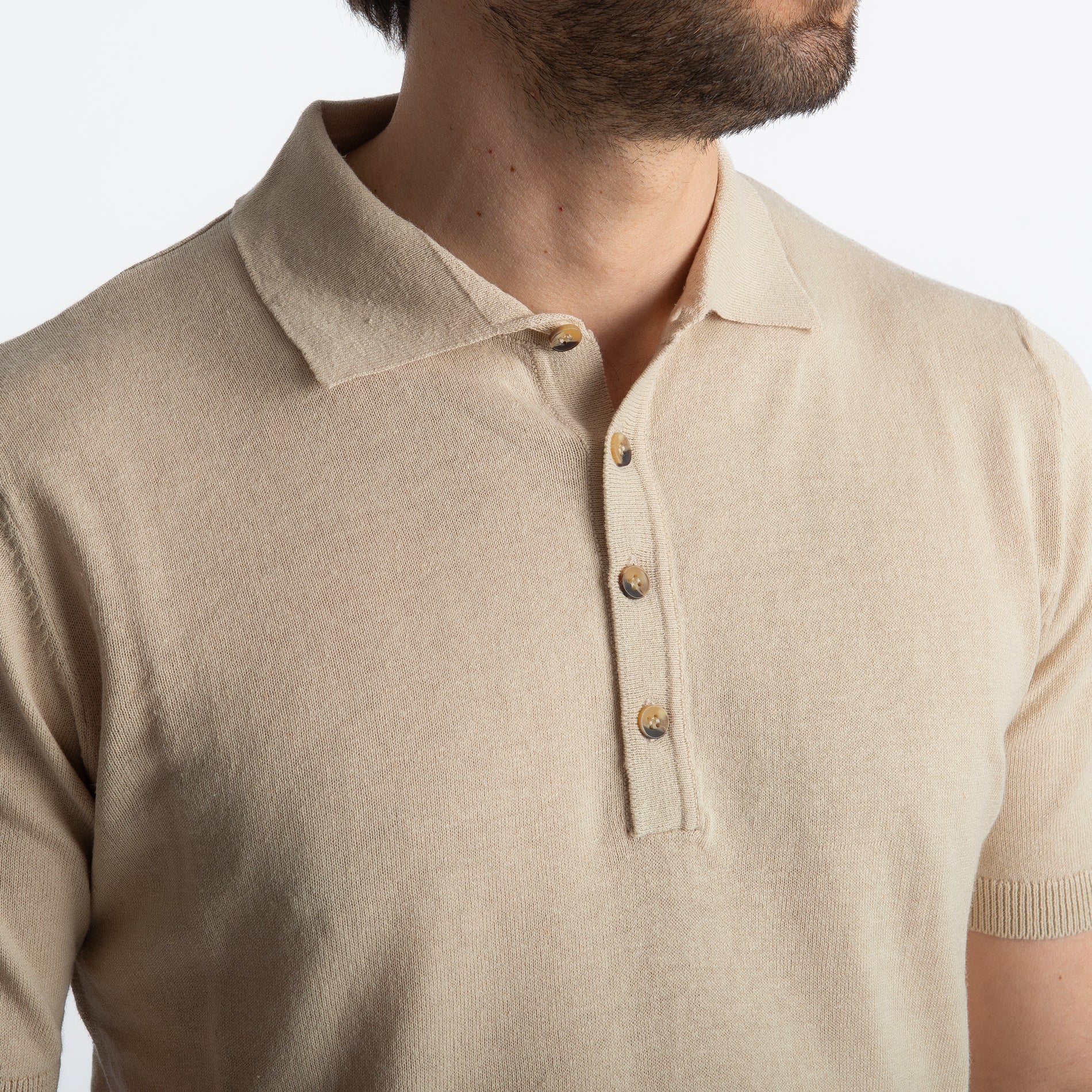 Polo Lino E Cotone Corda