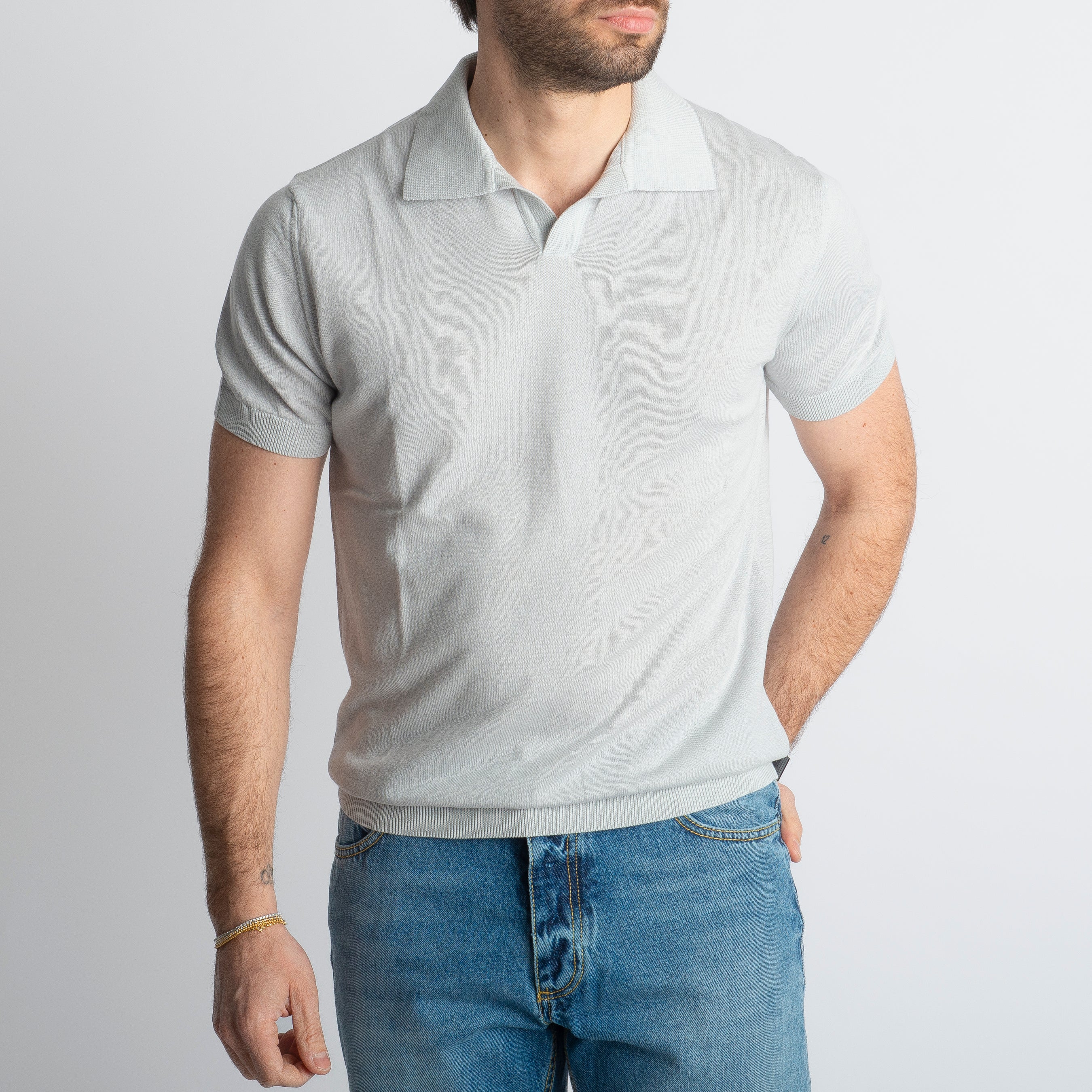 Polo Derby Rimini Mezza Manica Ghiaccio