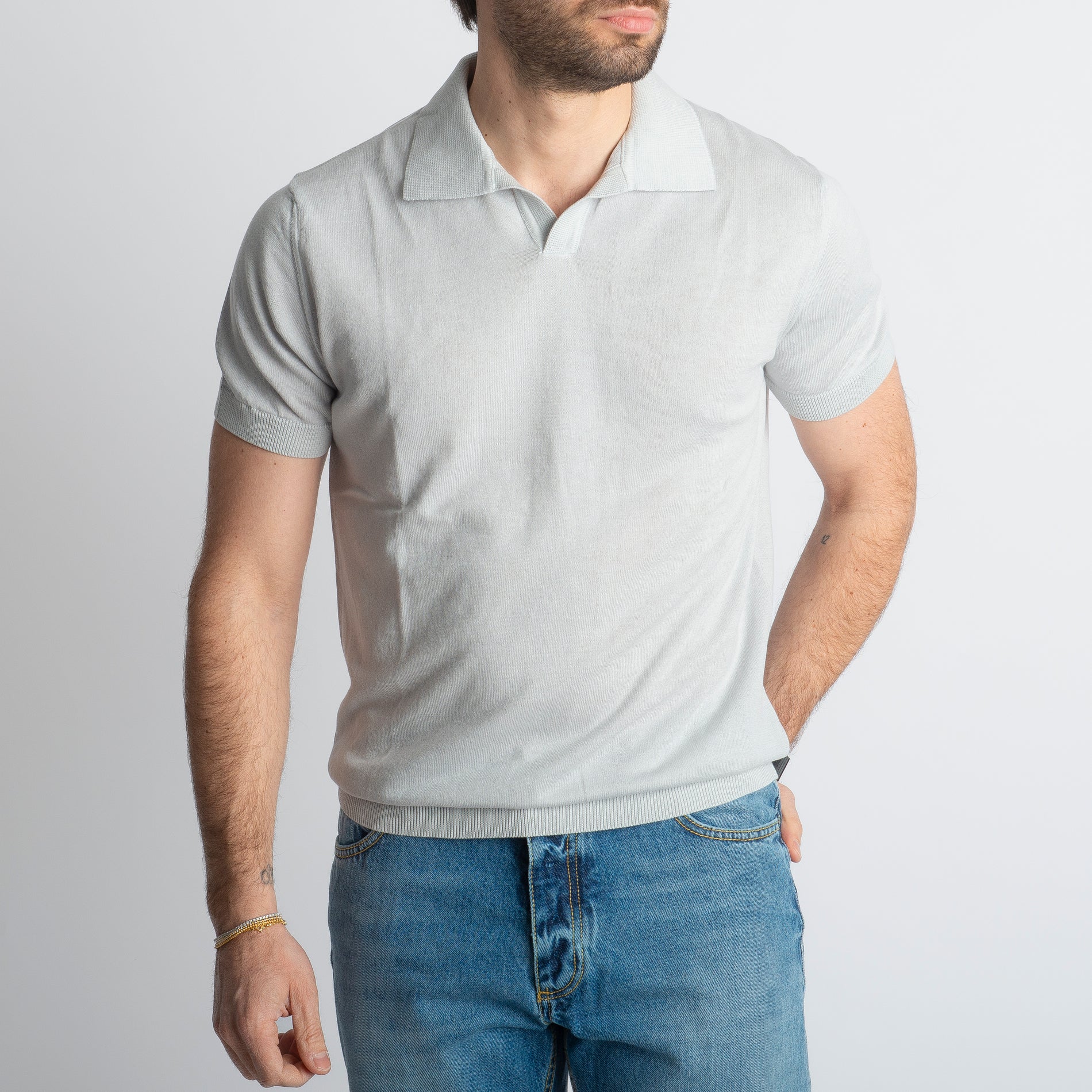 Polo Derby Rimini Mezza Manica Ghiaccio