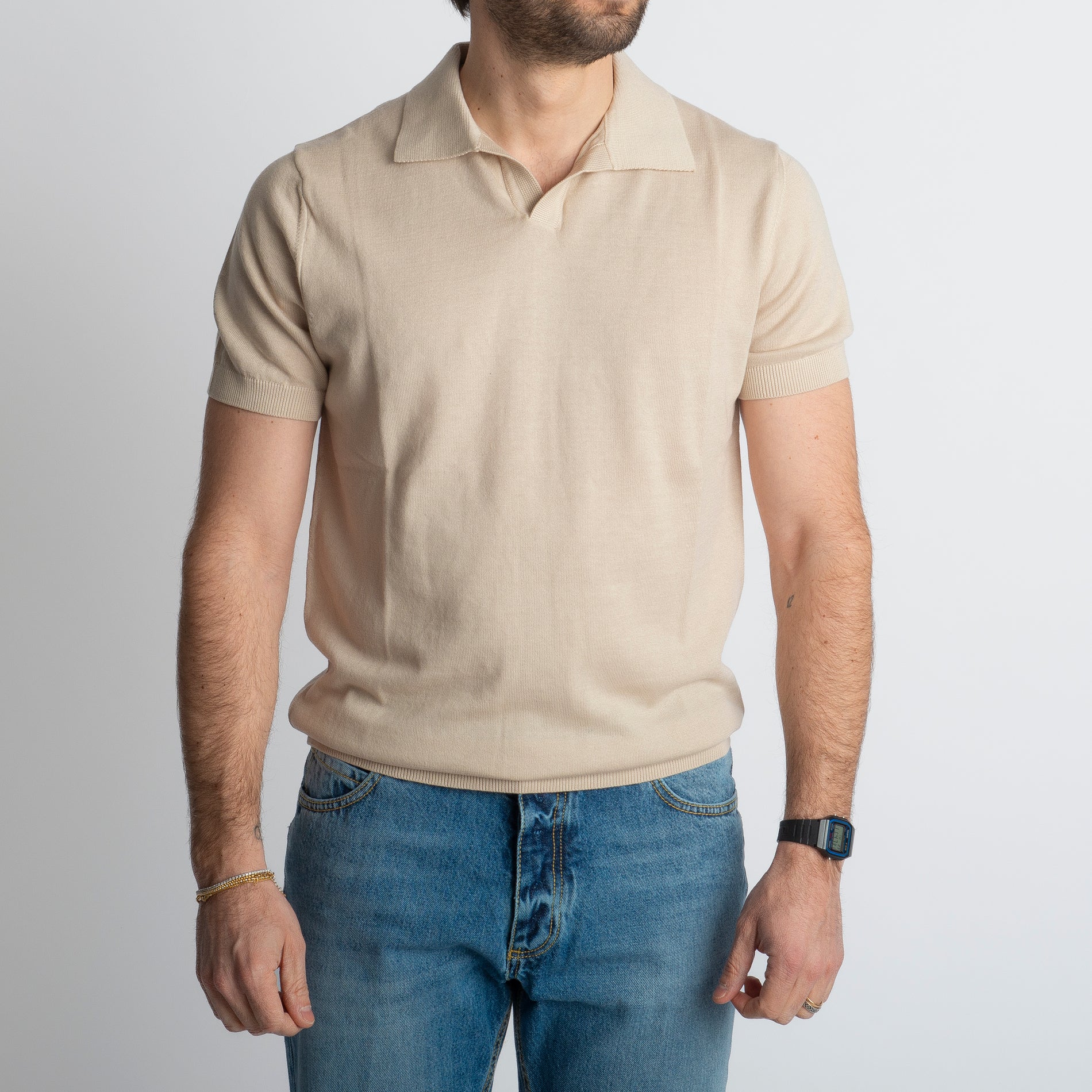 Polo Derby Rimini Mezza Manica Beige