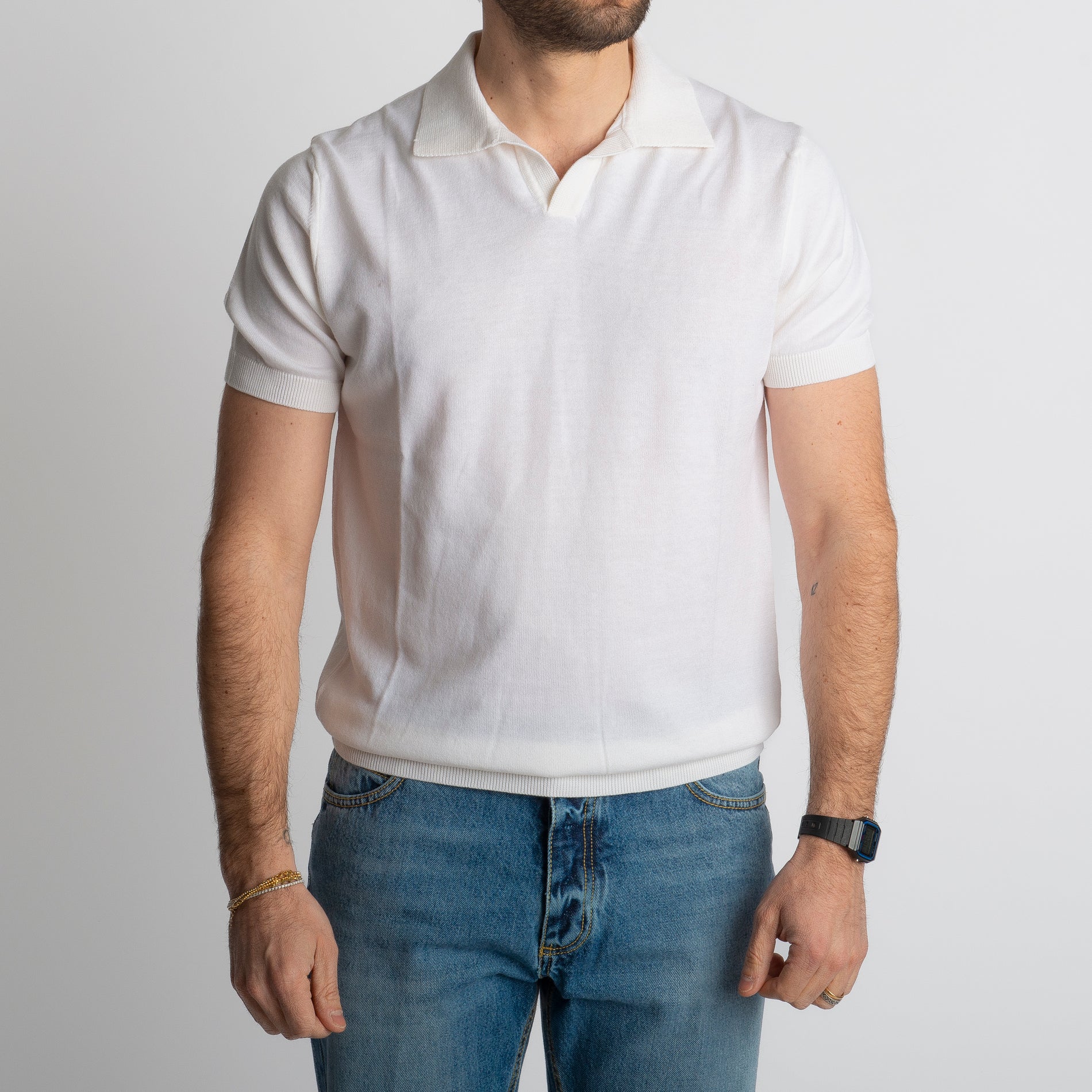 Polo Derby Rimini Mezza Manica Panna