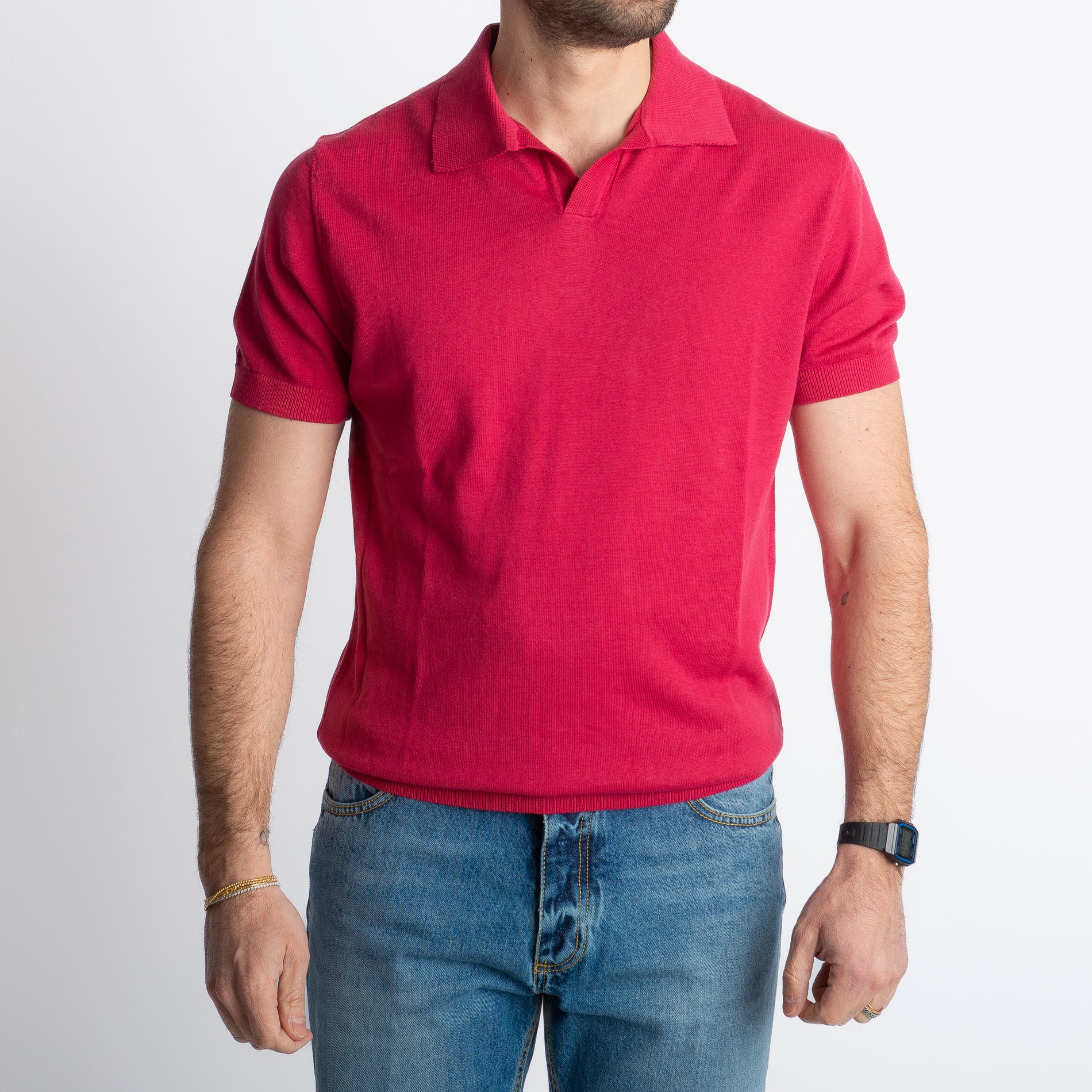 Polo Derby Rimini Mezza Manica Corallo