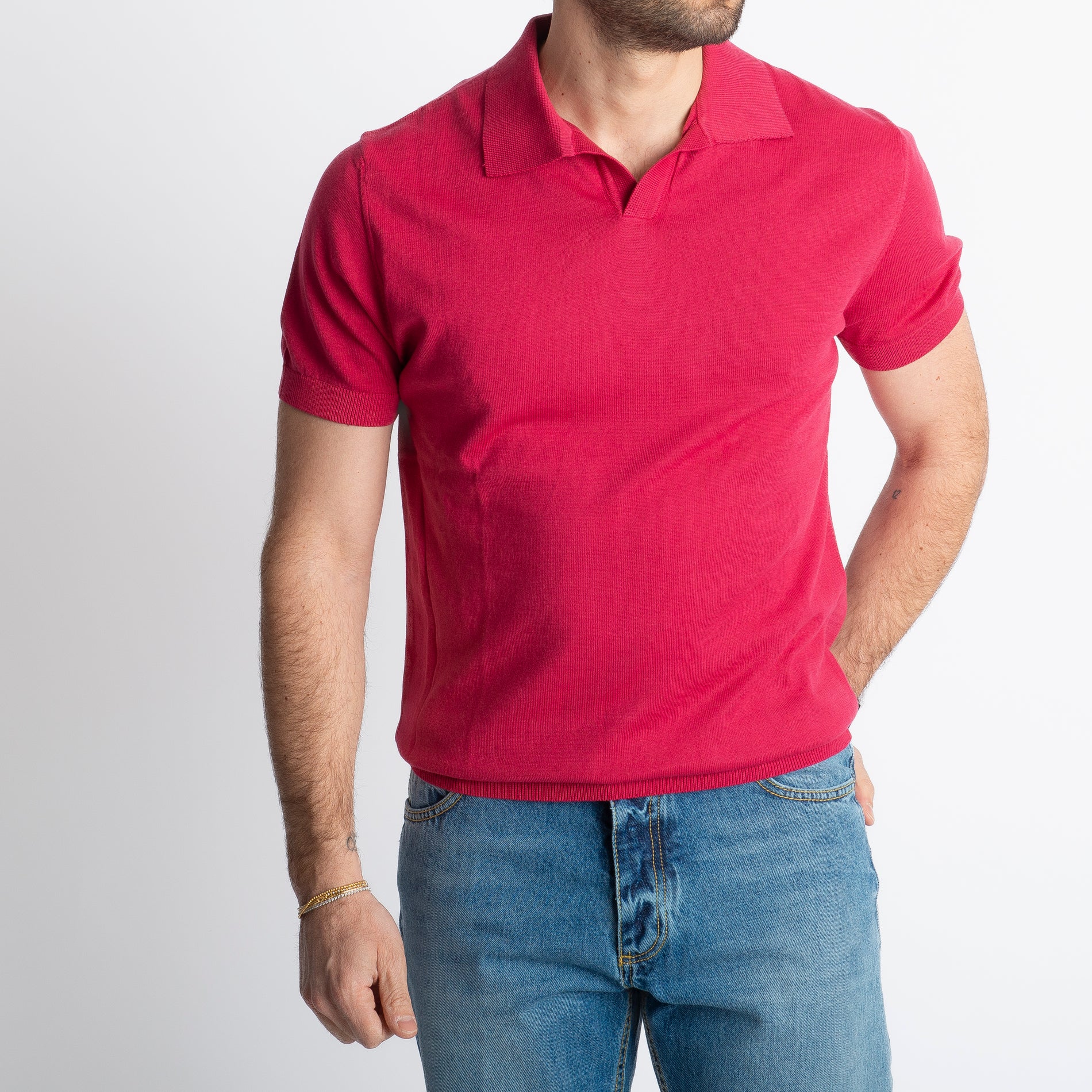 Polo Derby Rimini Mezza Manica Corallo