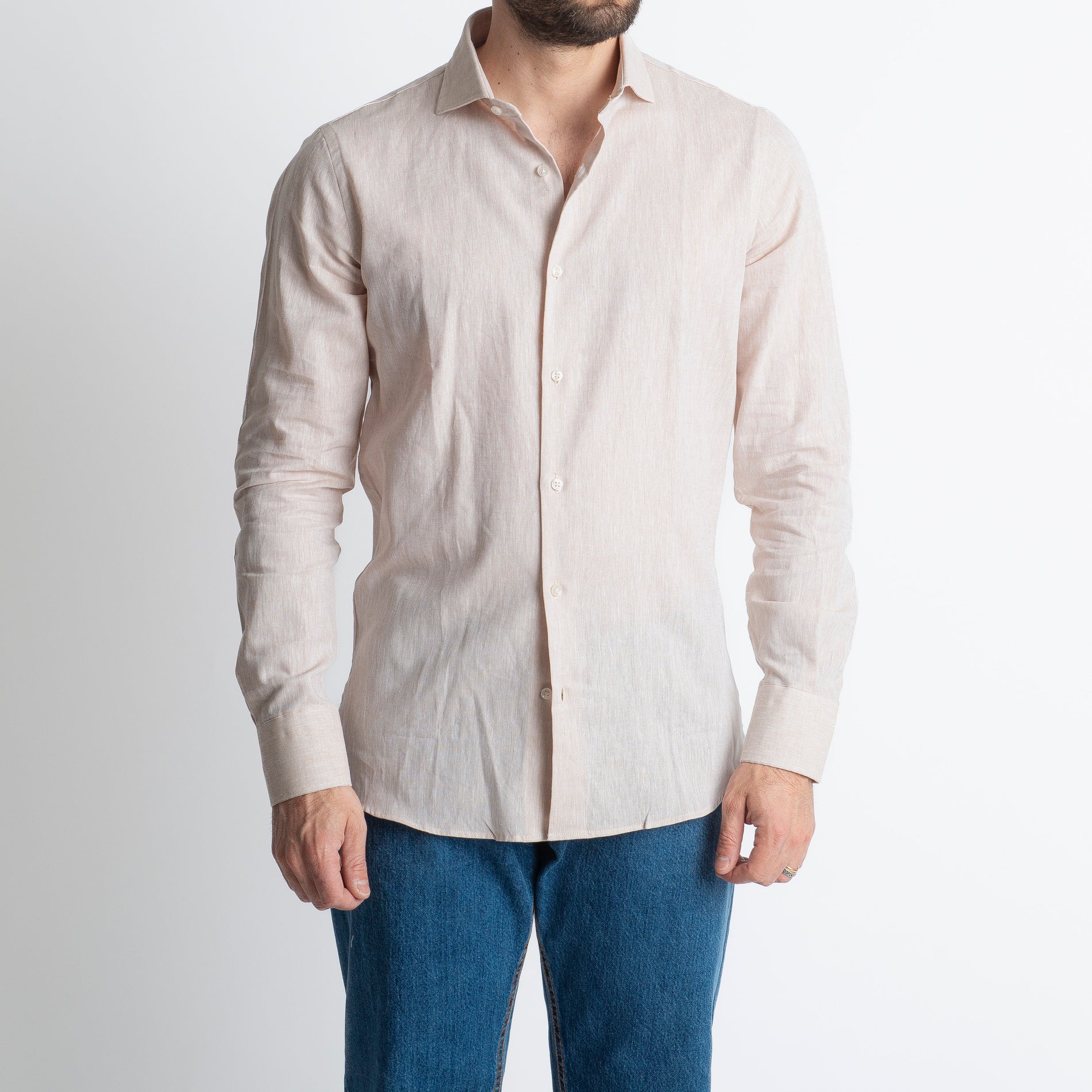 Camicia in Lino Beige