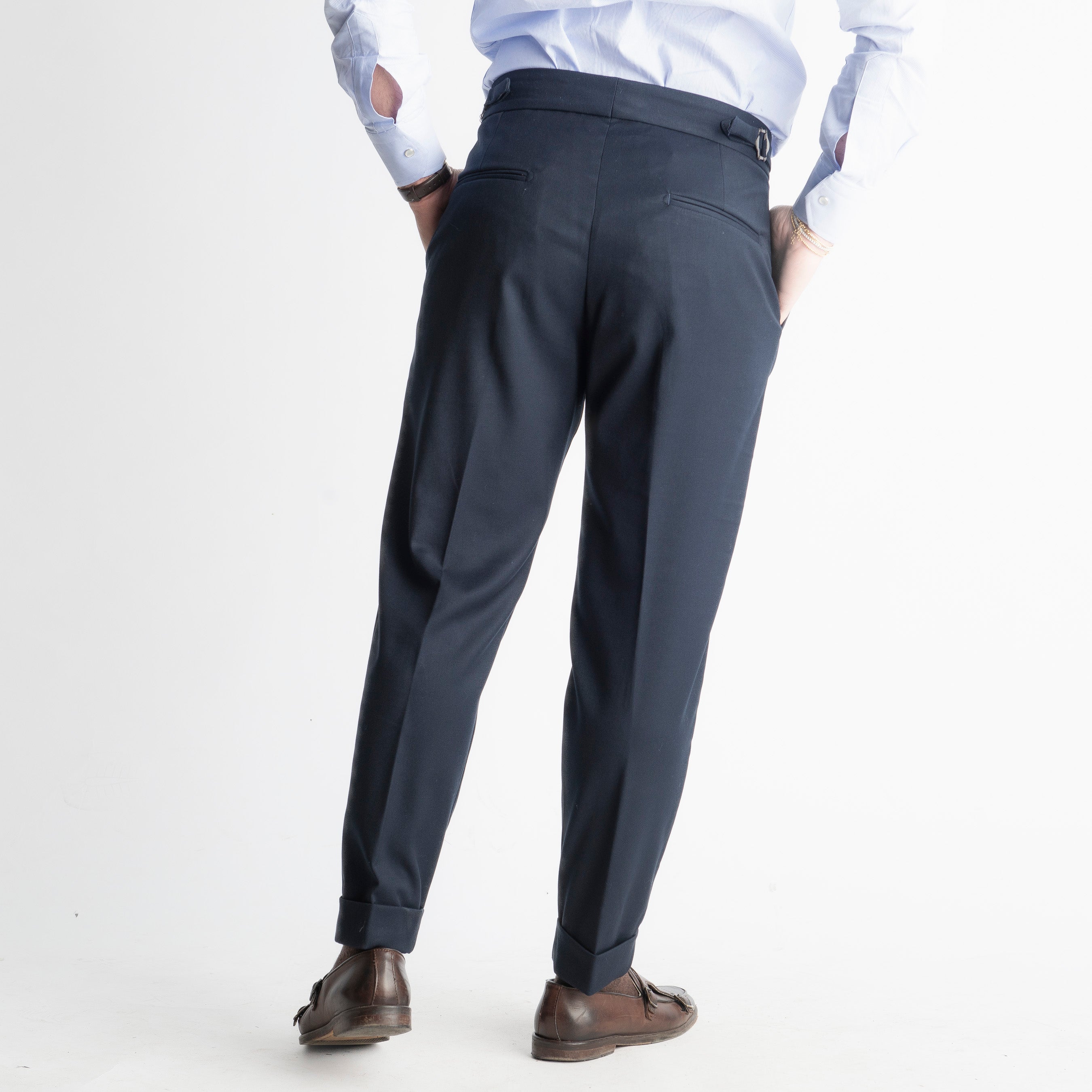 Pantalone Pisa Con Fibbia Blu