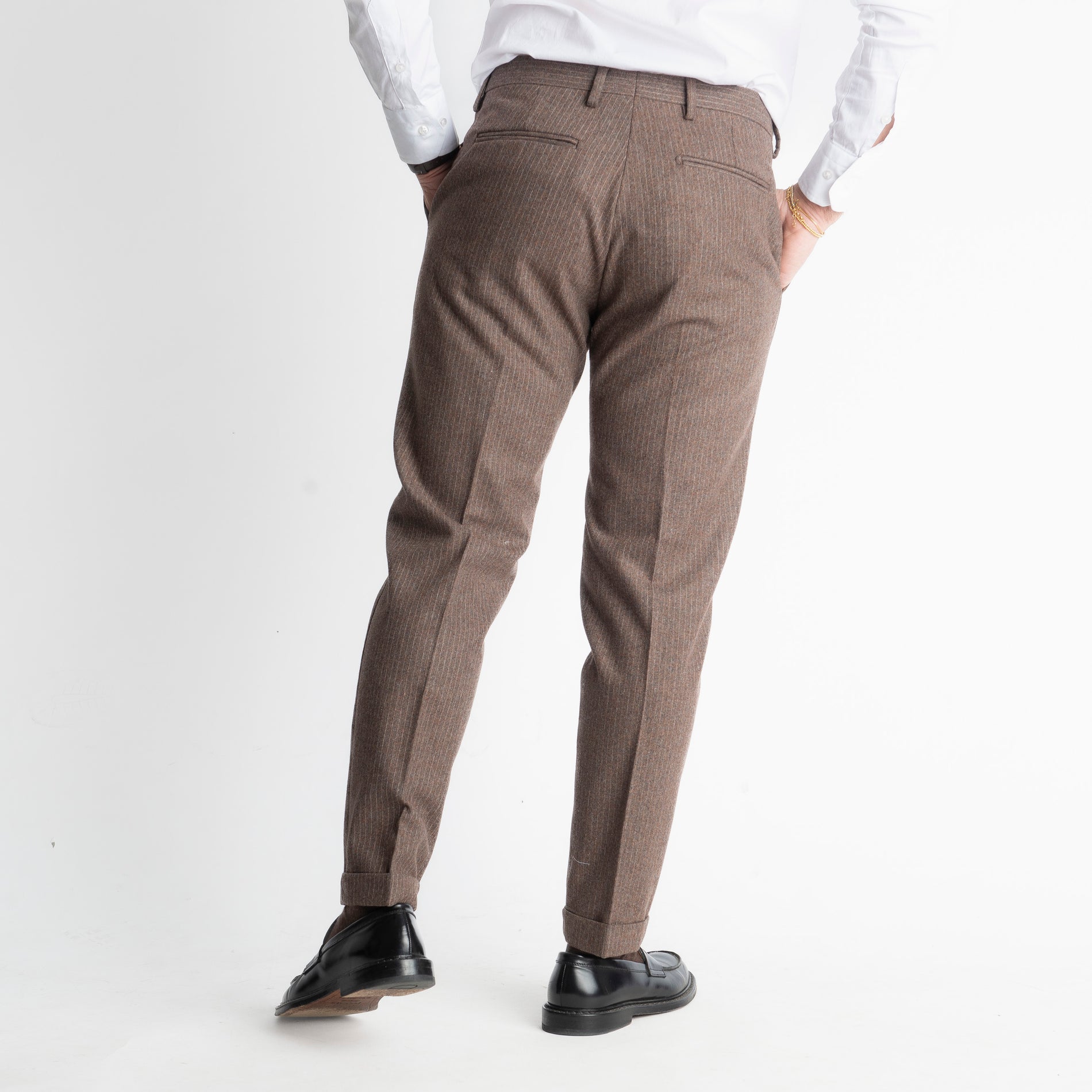 Pantalone TO8011 Wool Rigato Moro