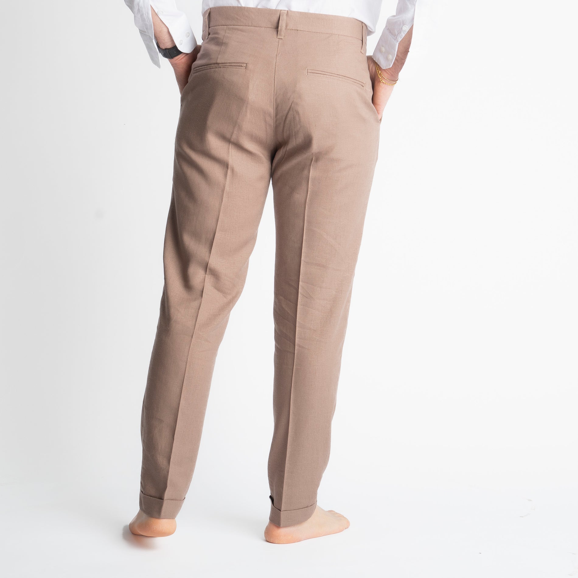 Pantalone TO8008 Miller in Lino Terra