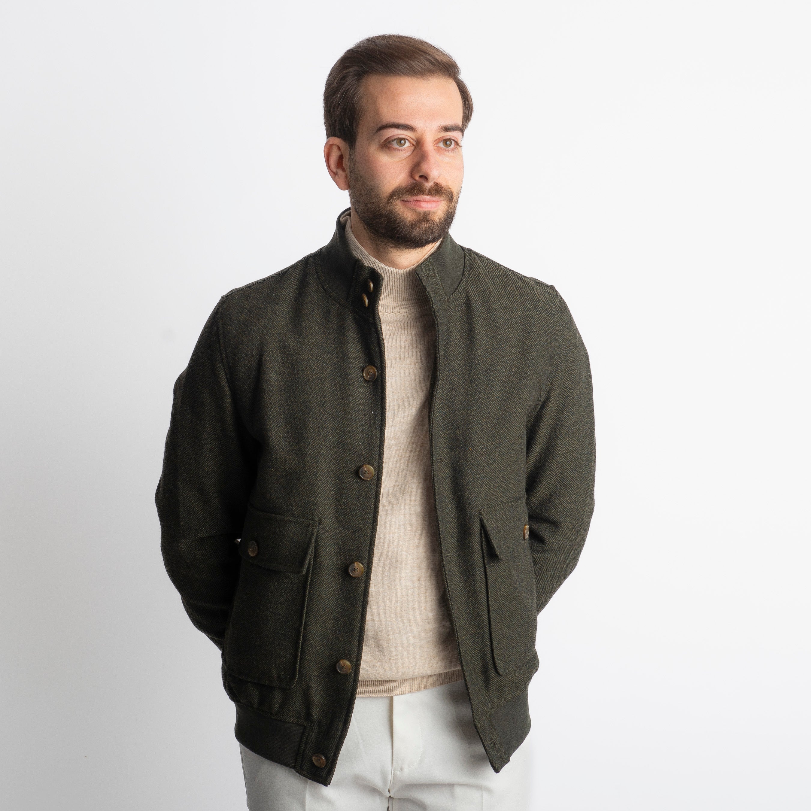 Giubbotto Polo Spigato Verde