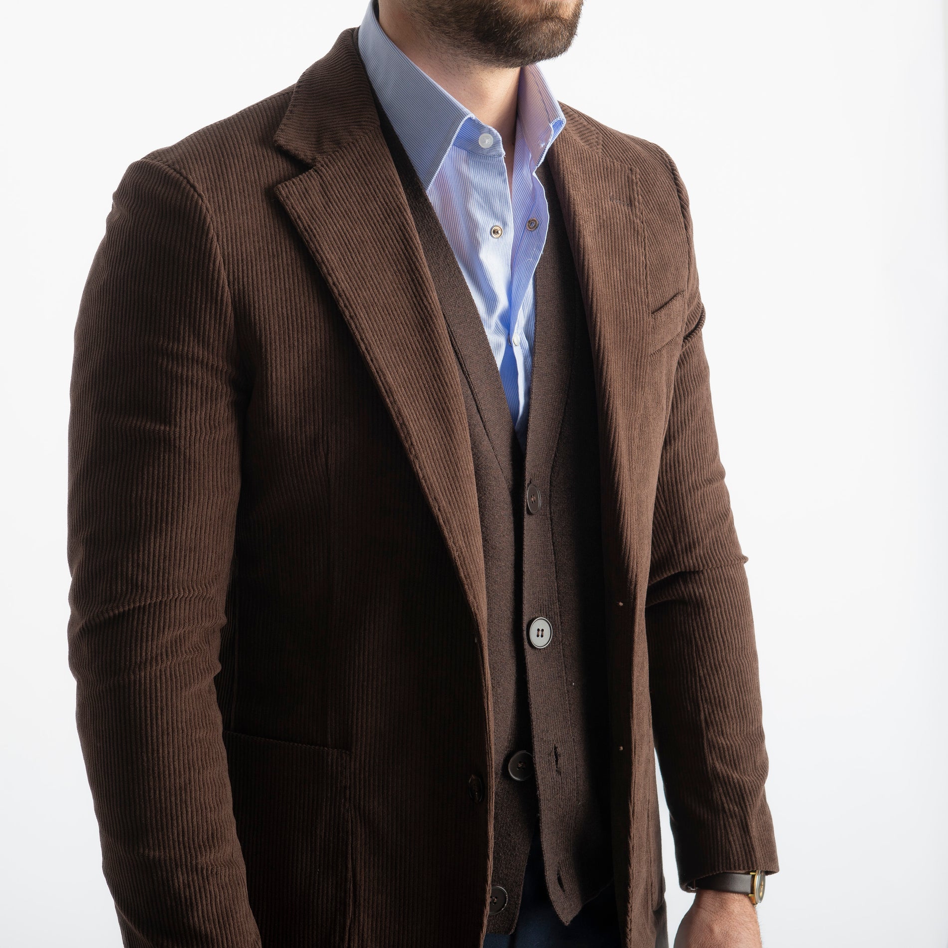 Giacca Monopetto in Velluto Moro