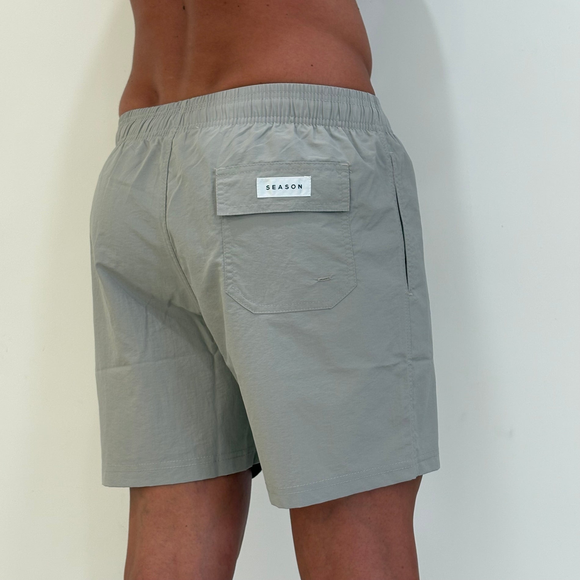 Costume Mare Tinta Unita Grigio Perla