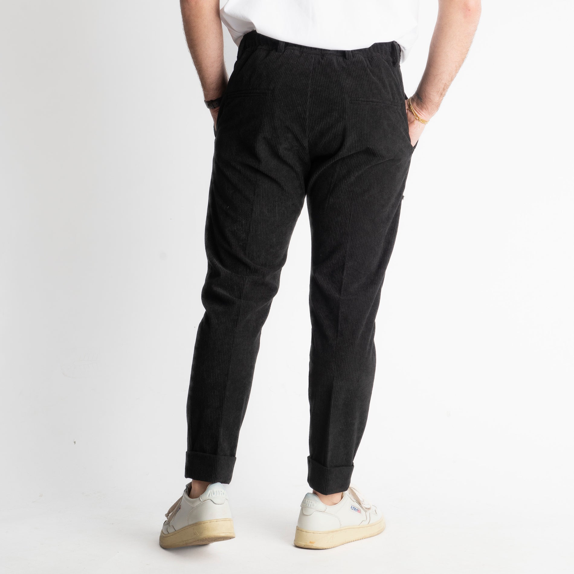 Pantalone Ischia Velluto a Coste Nero