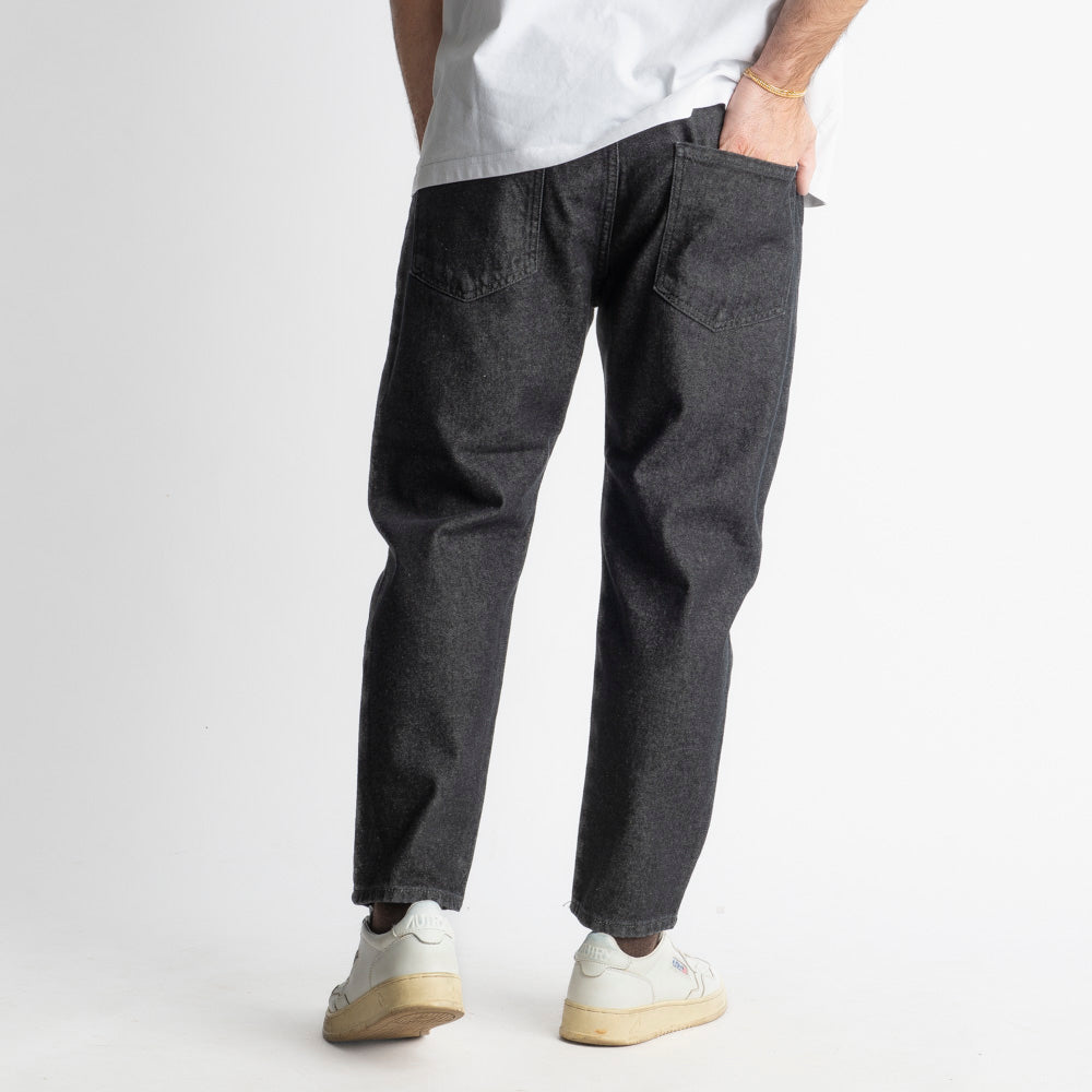 Jeans Uomo Carrot Fit Lavaggio Zero Nero