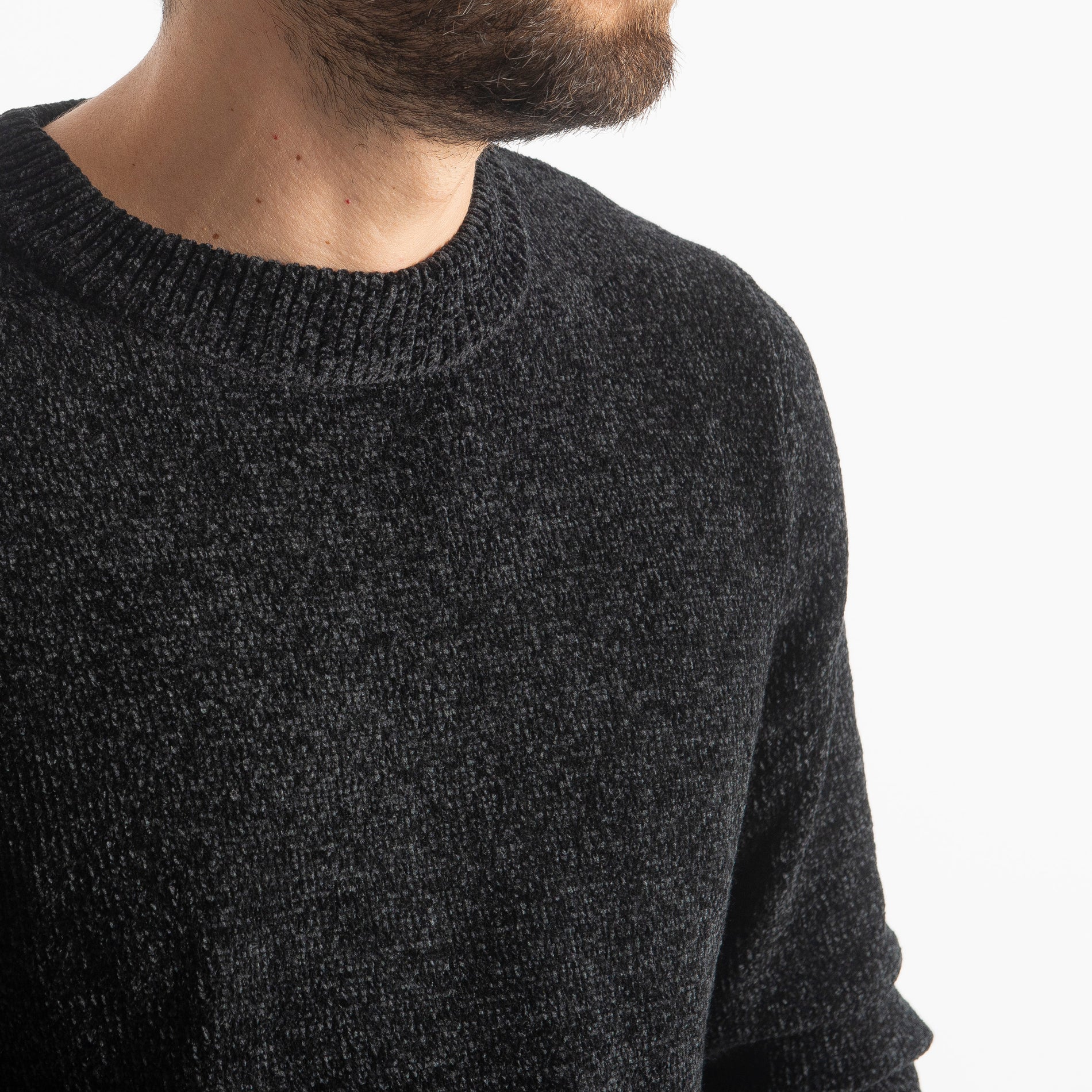 Maglione in Ciniglia 21027 Nero