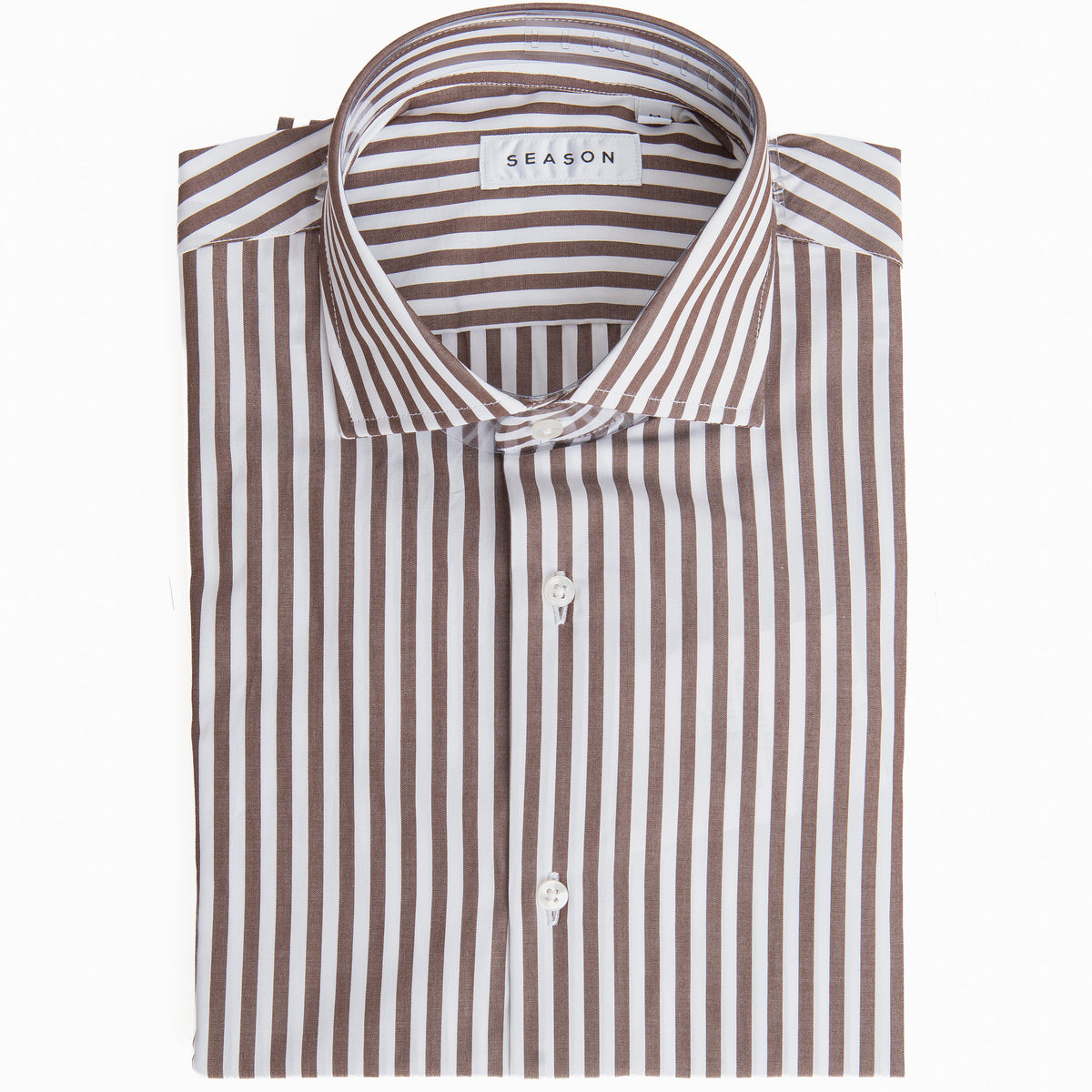 Camicia Rigata Marrone 274