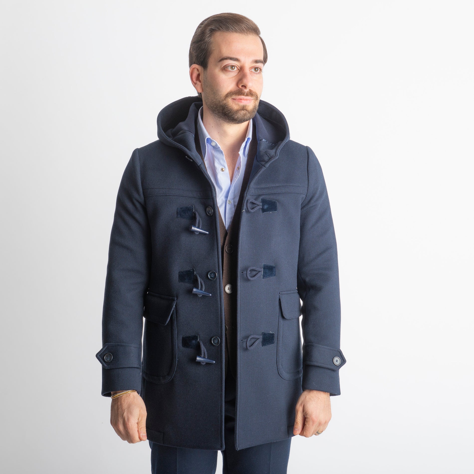 Cappotto Montgomery Spigato Blu