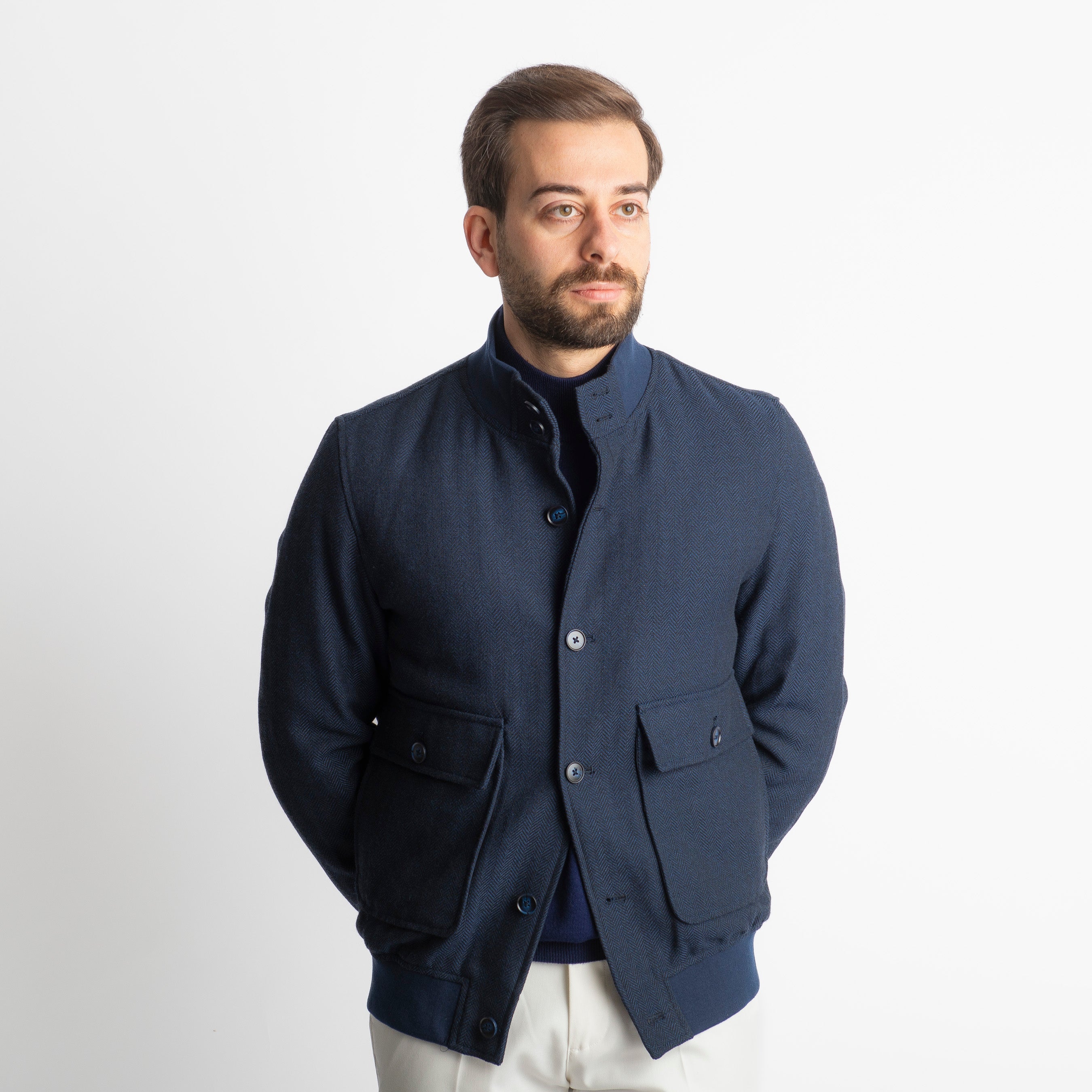 Giubbotto Polo Spigato Blu