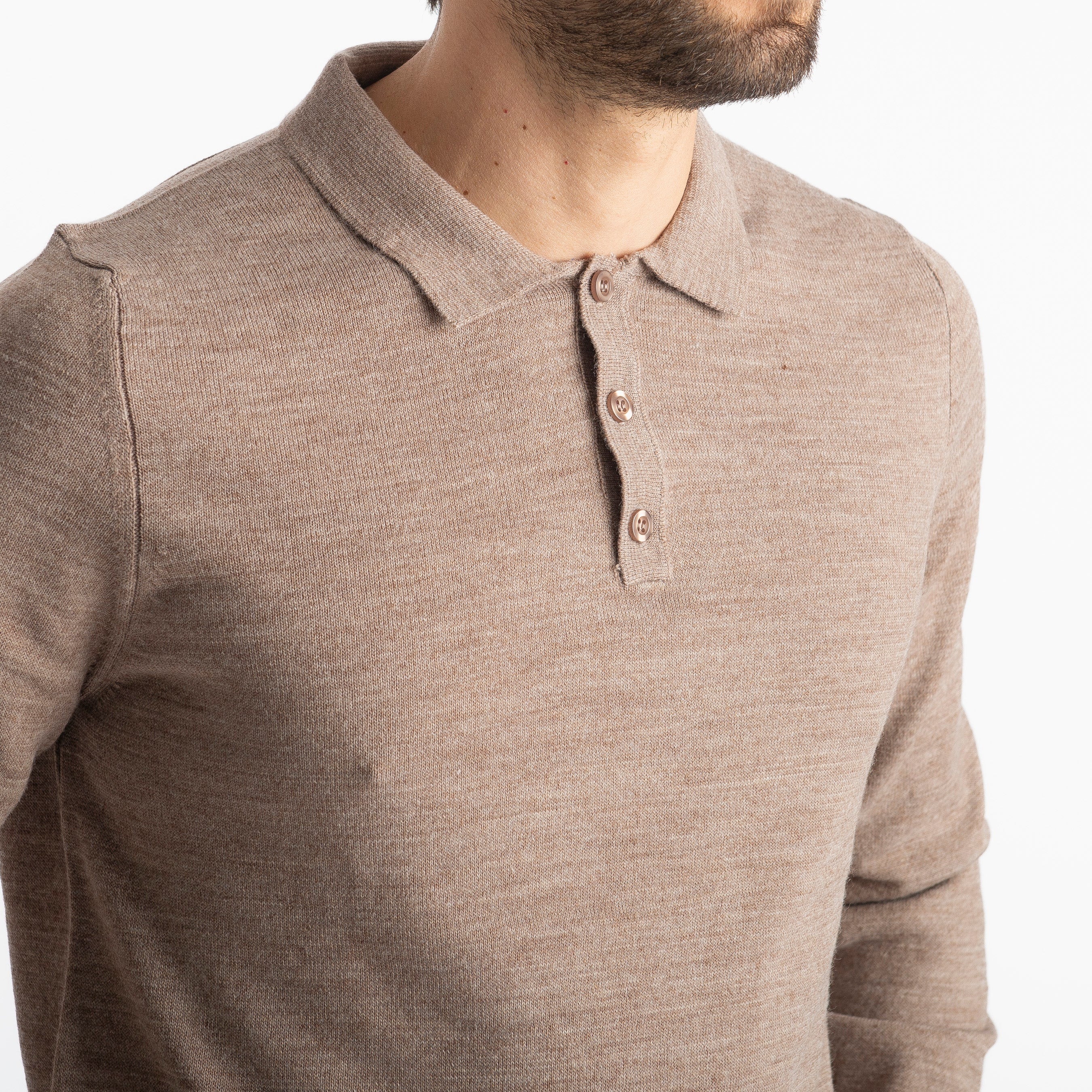 Polo Lana Merinos Fango