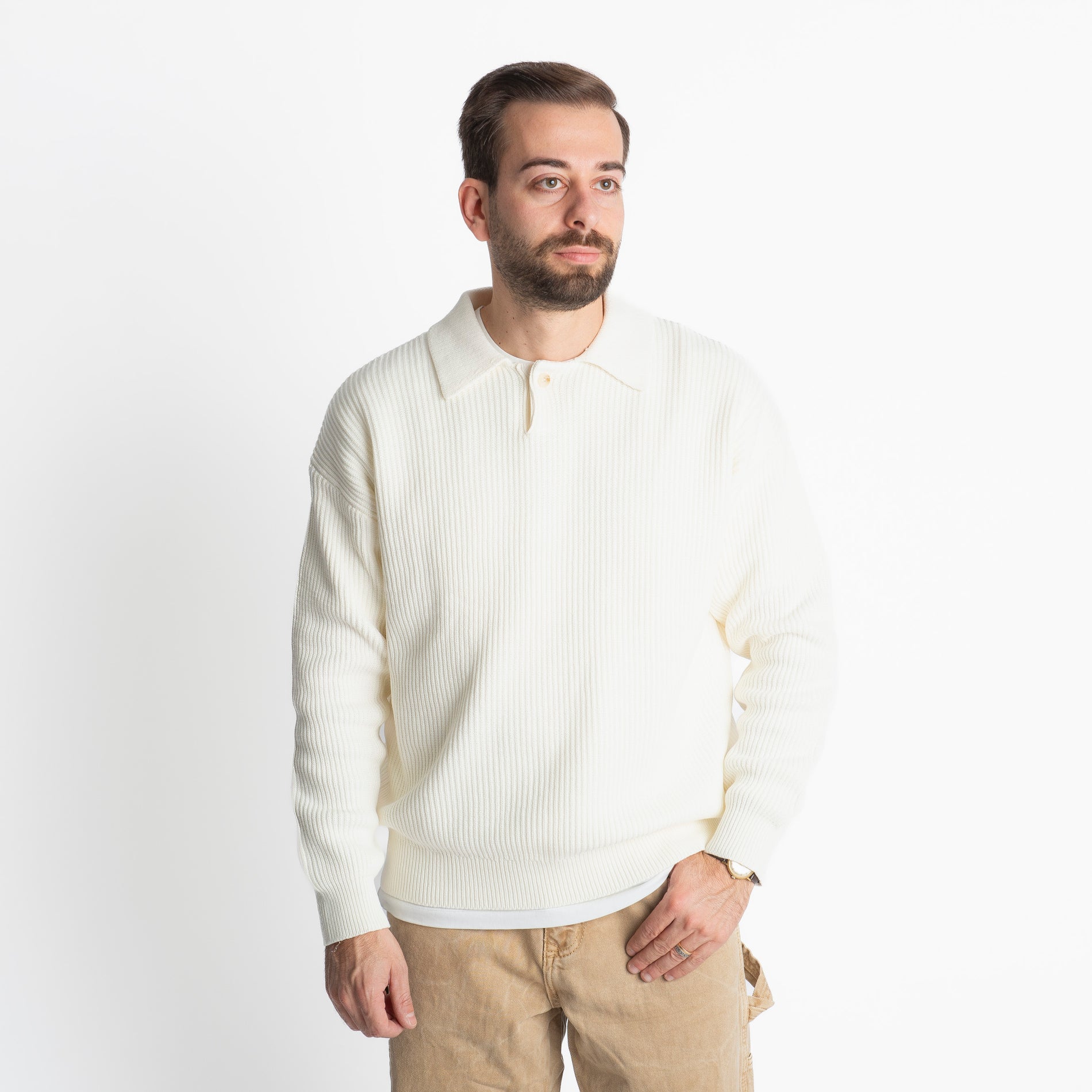 Polo Relax-Fit W8611 Panna