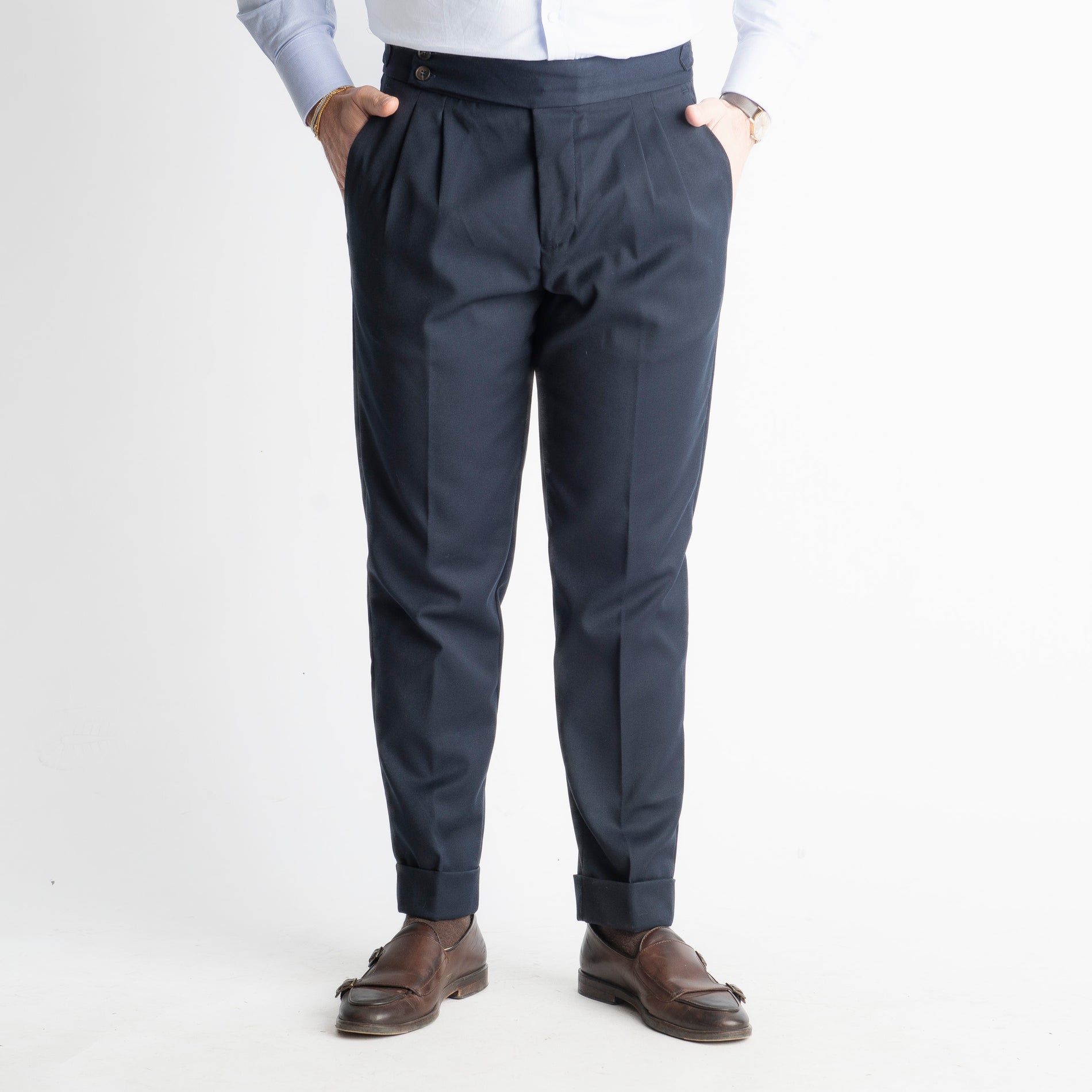 Pantalone Pisa Con Fibbia Blu