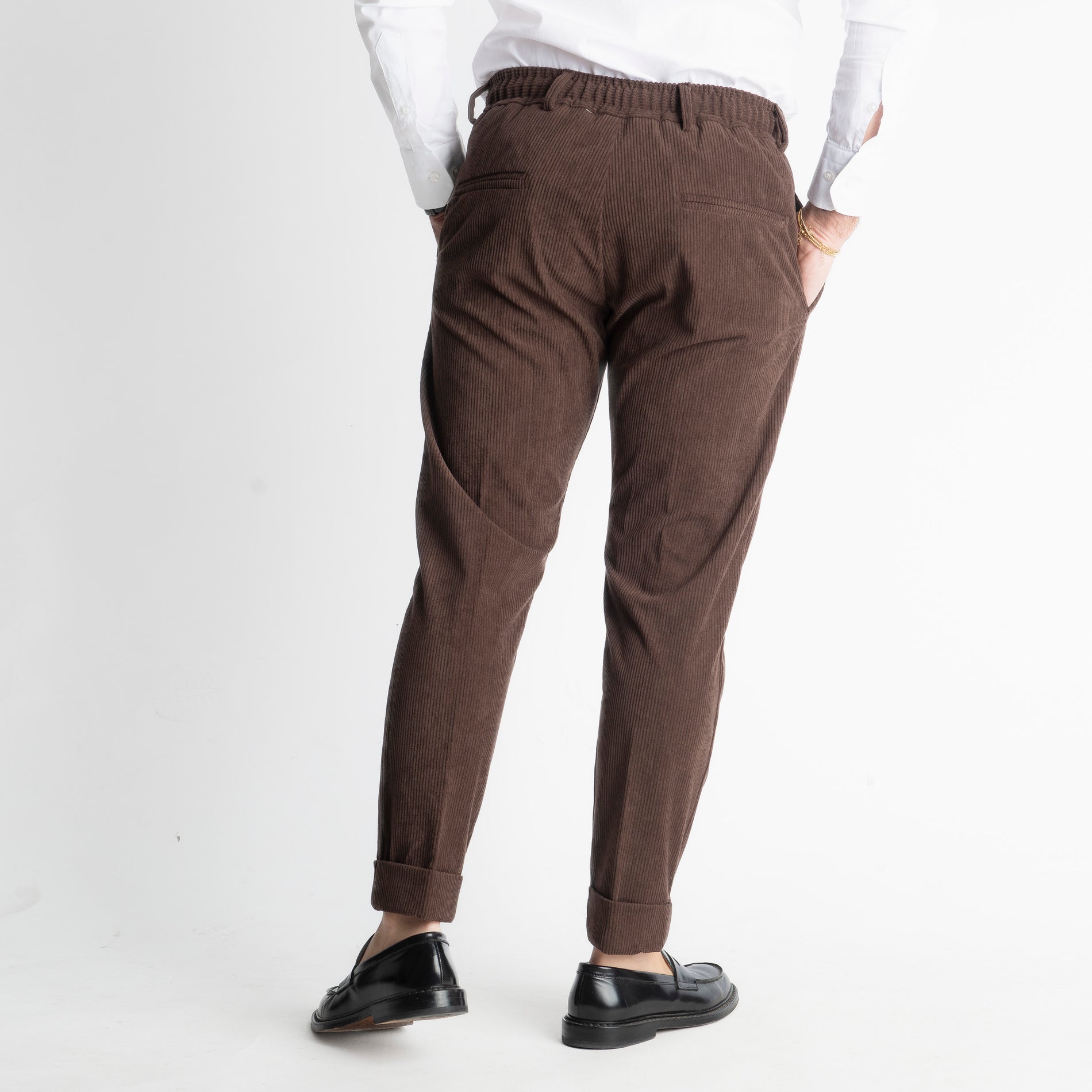 Pantalone Ischia Velluto a Coste Marrone