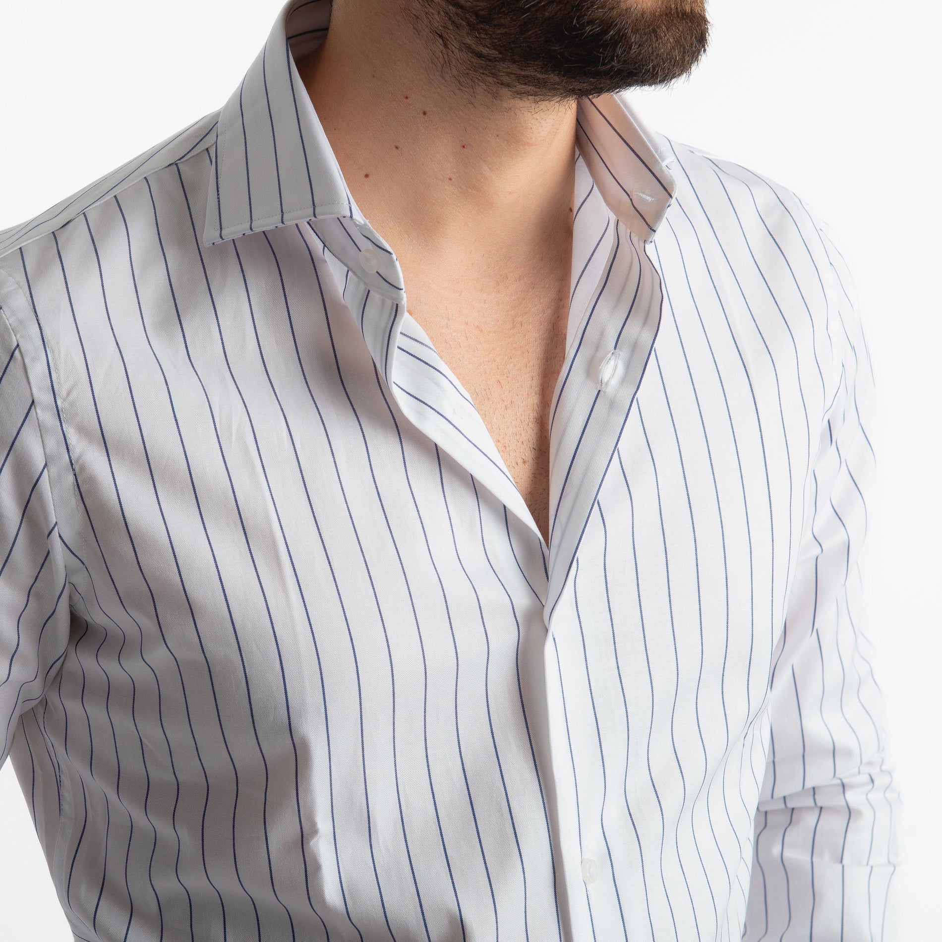 Camicia Old Money 4234 Riga Blu