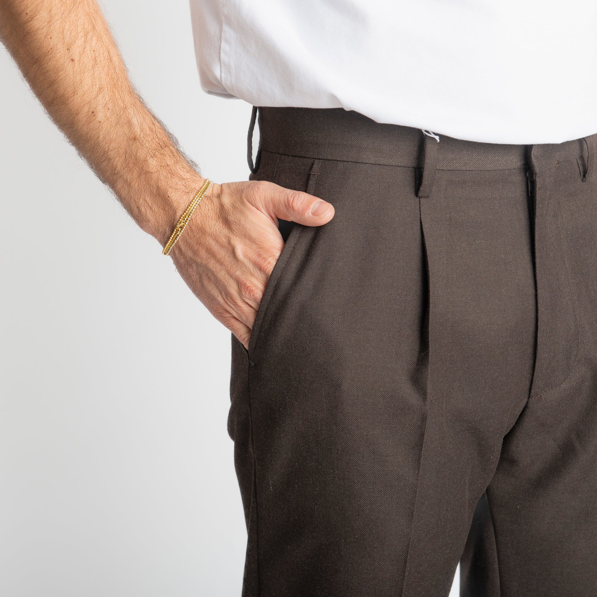 Pantalone Fondo Ampio Beverly TO8015  Moro